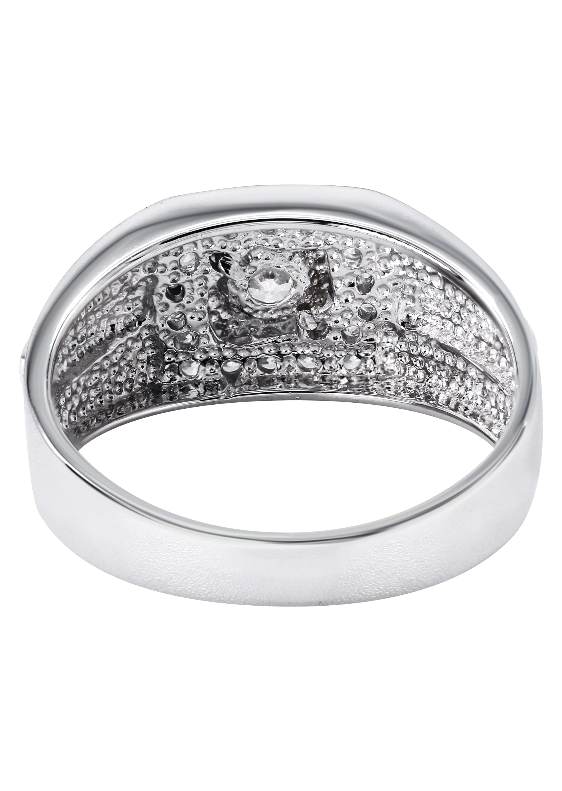 Manufacturer 43 Mens Silver CZ Star Pinky Ring | Appx 5.7 Grams