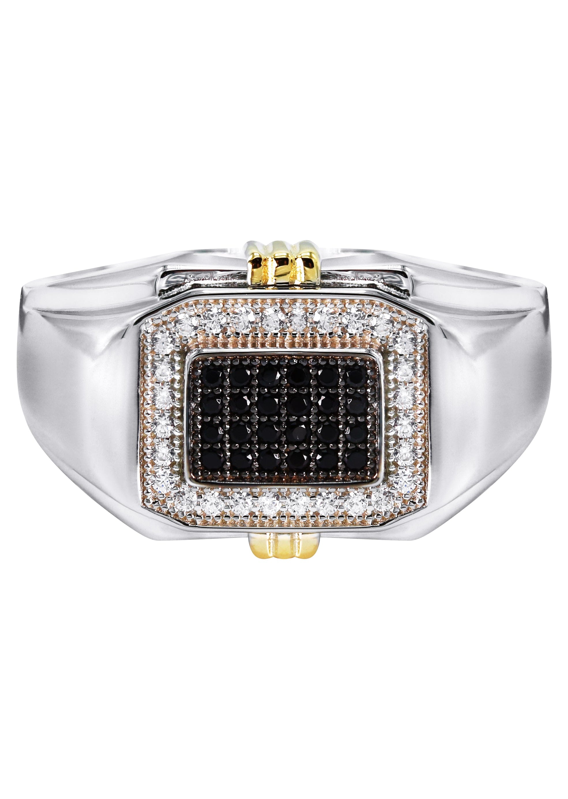 Manufacturer 43 Mens Silver CZ Signet Ring | Appx 5.5 Grams