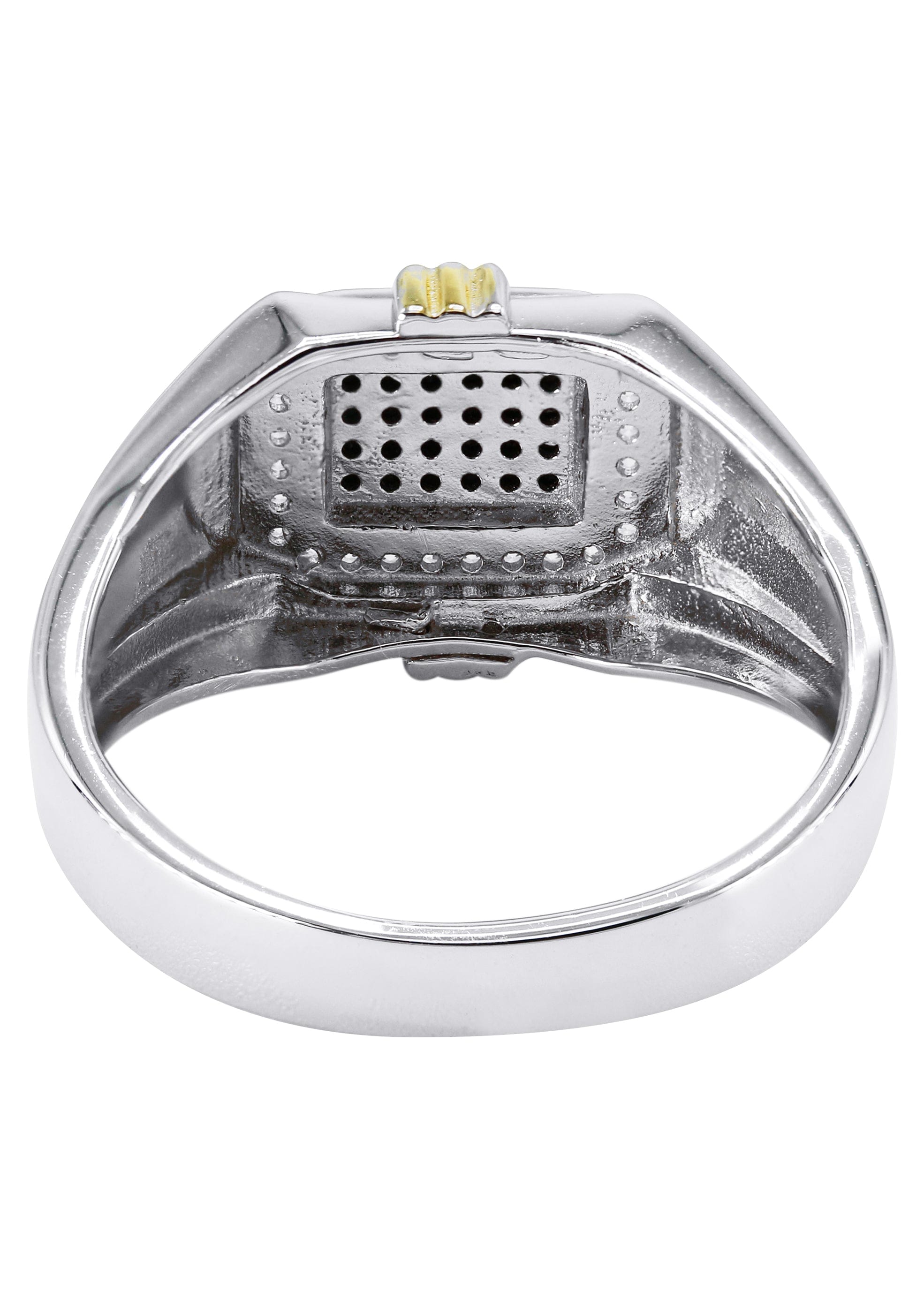 Manufacturer 43 Mens Silver CZ Signet Ring | Appx 5.5 Grams