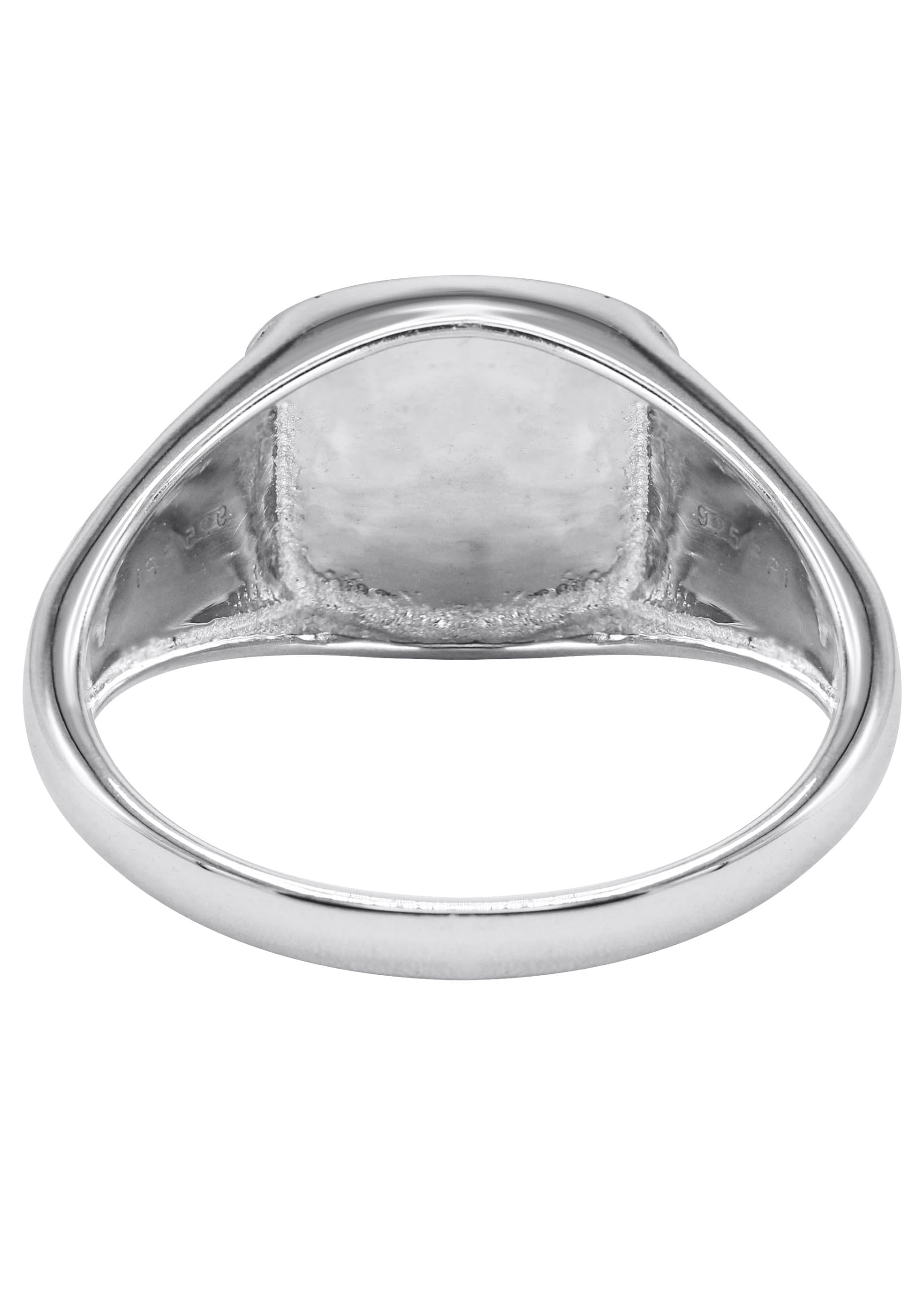 Manufacturer 43 Mens Silver Onyx Signet Ring | Appx 5.3 Grams