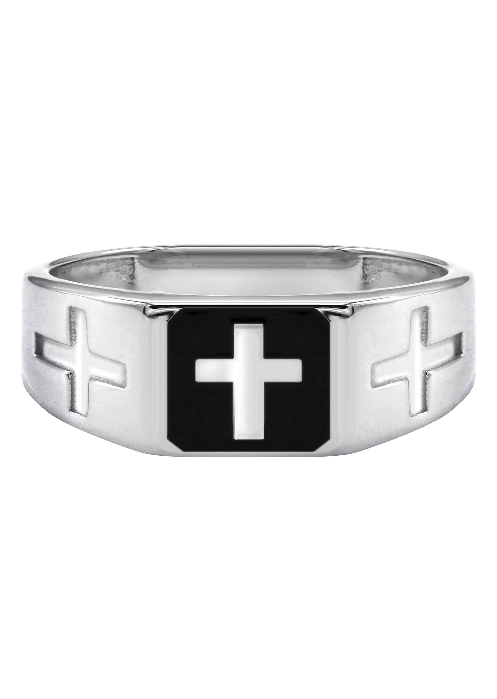 Manufacturer 43 Mens Silver Cross Signet Ring | Appx 4.2 Grams
