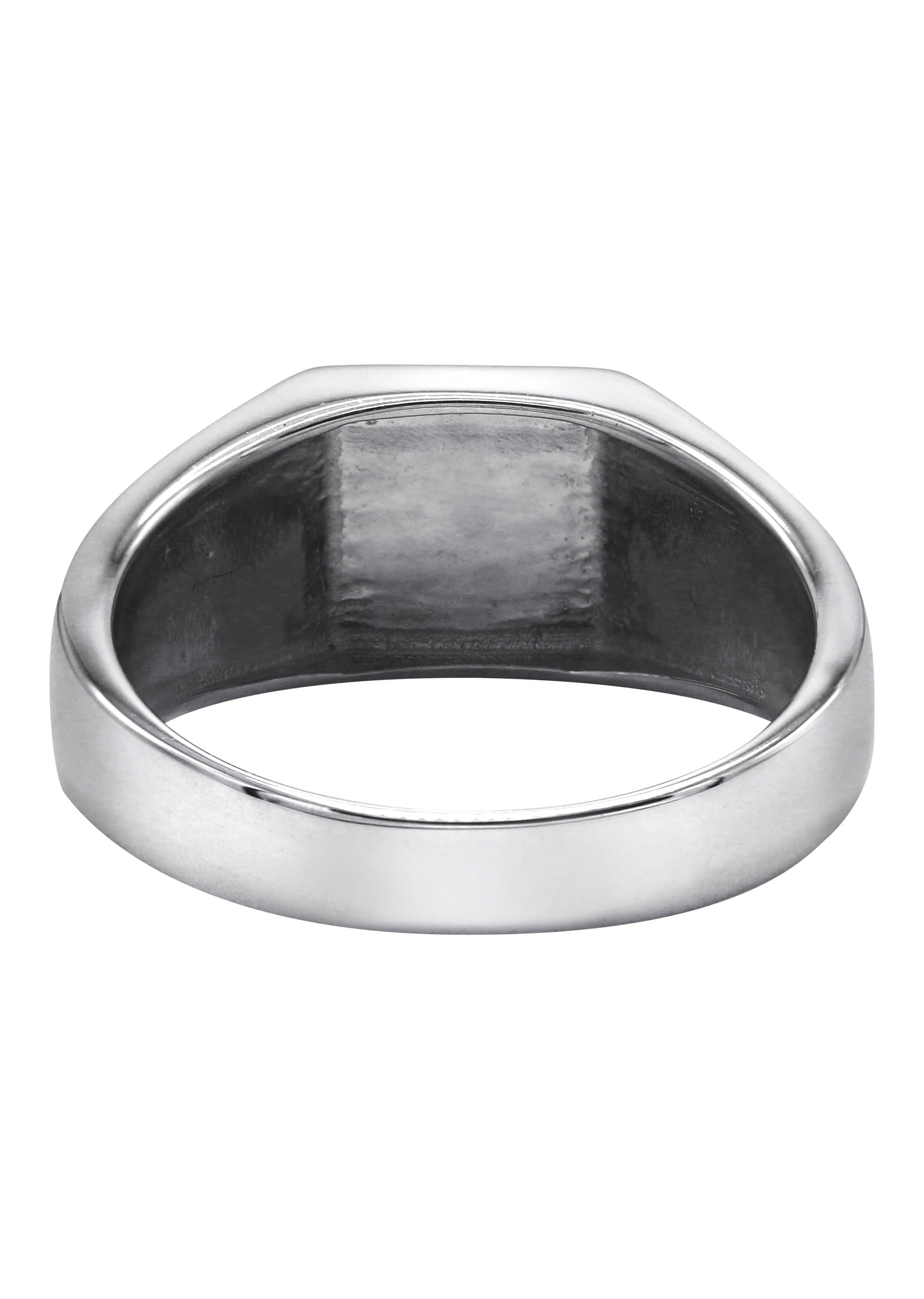 Manufacturer 43 Mens Silver Cross Signet Ring | Appx 4.2 Grams