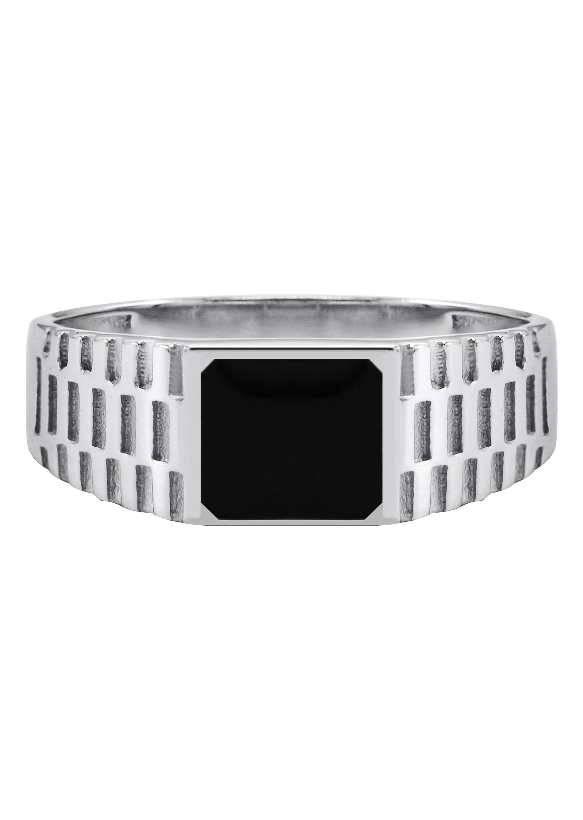 Manufacturer 43 Mens Silver Onyx Ring | Appx 3.9 Grams