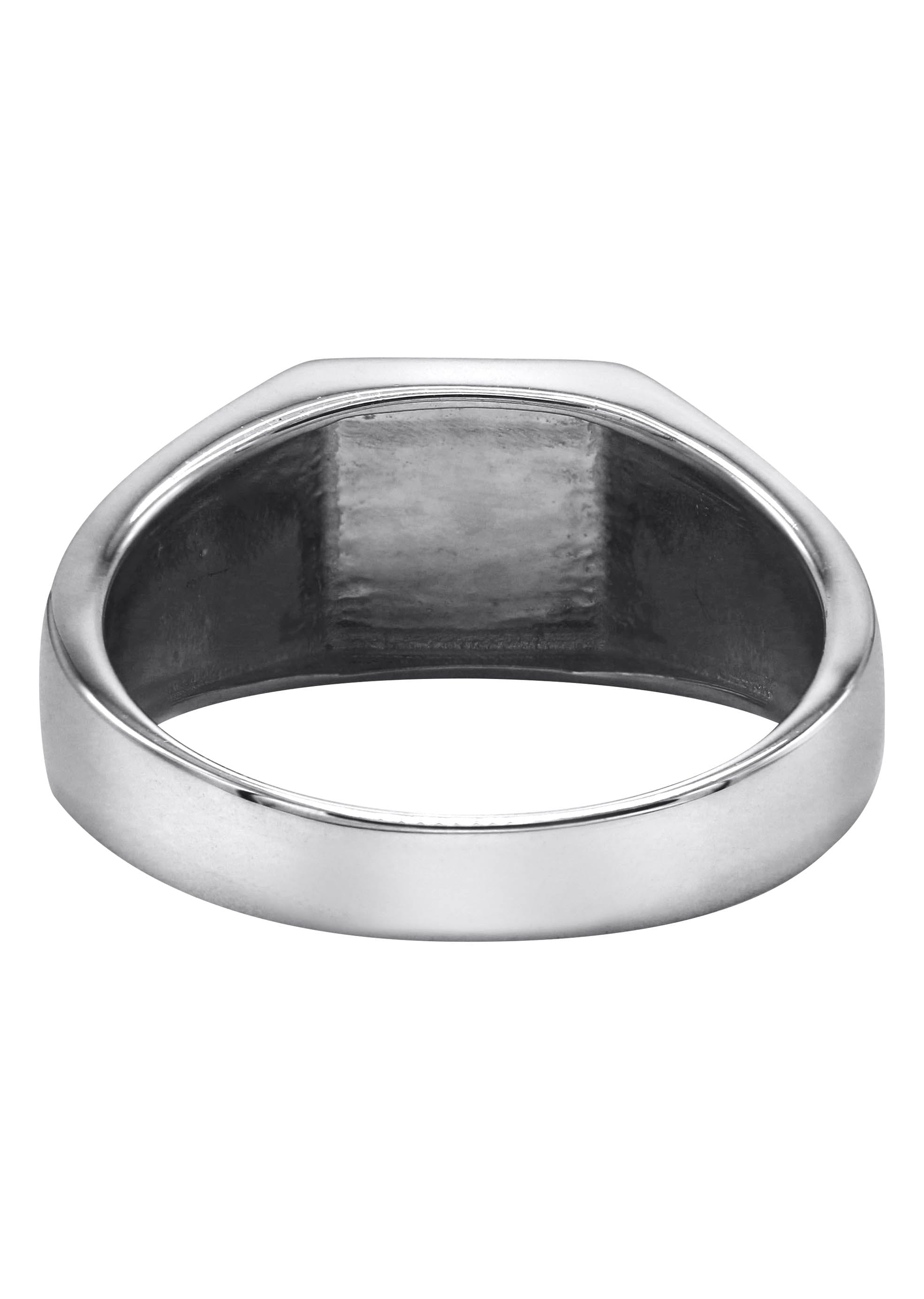 Manufacturer 43 Mens Silver Signet Onyx Ring | Appx 5.4 Grams