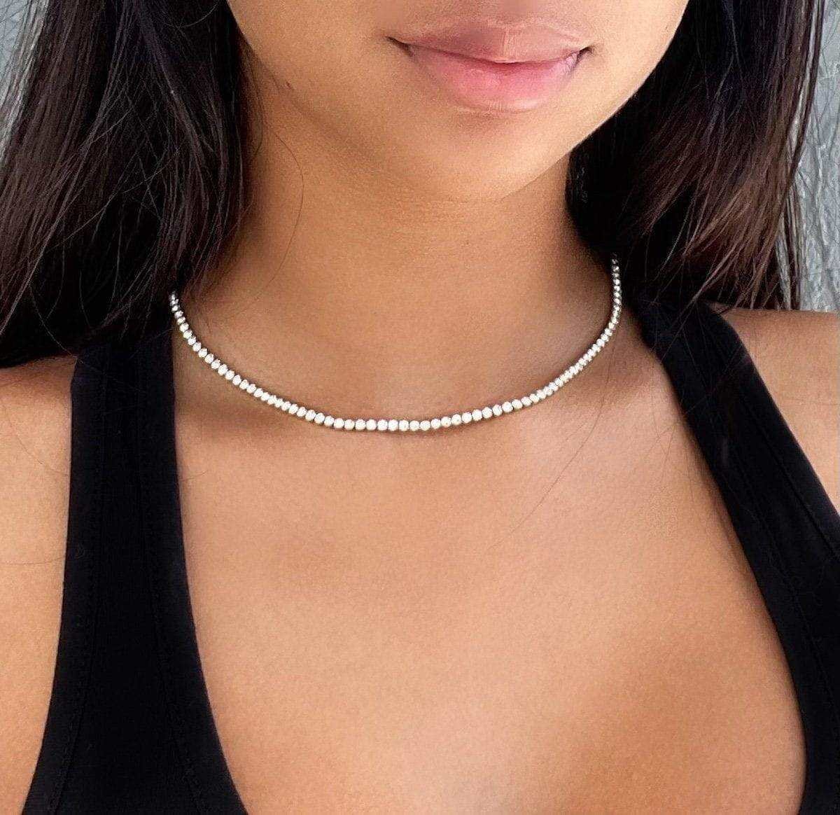GLD Pendants - WOMEN Micro Tennis Necklace