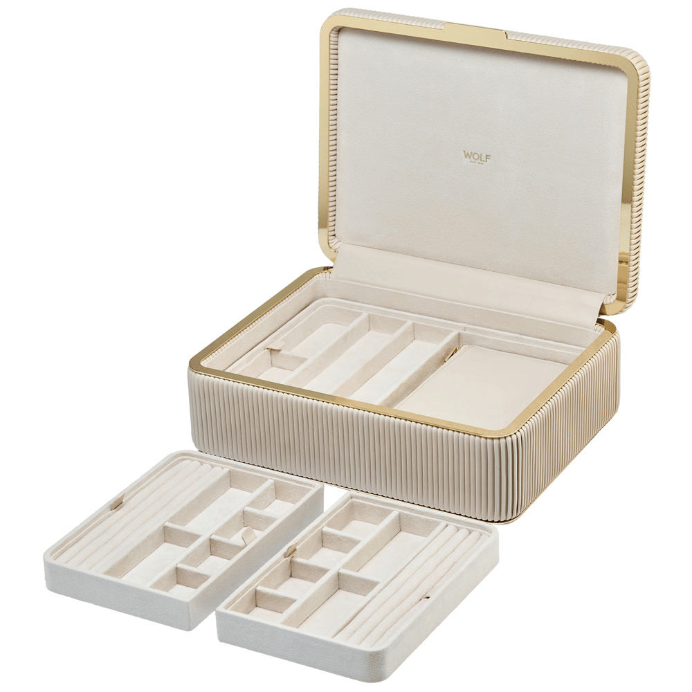 WOLF Bella Large Jewelry Box in Bone