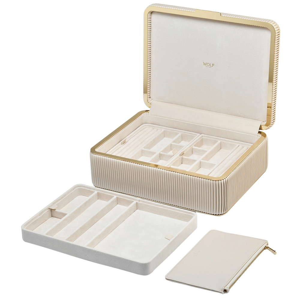 WOLF Bella Large Jewelry Box in Bone