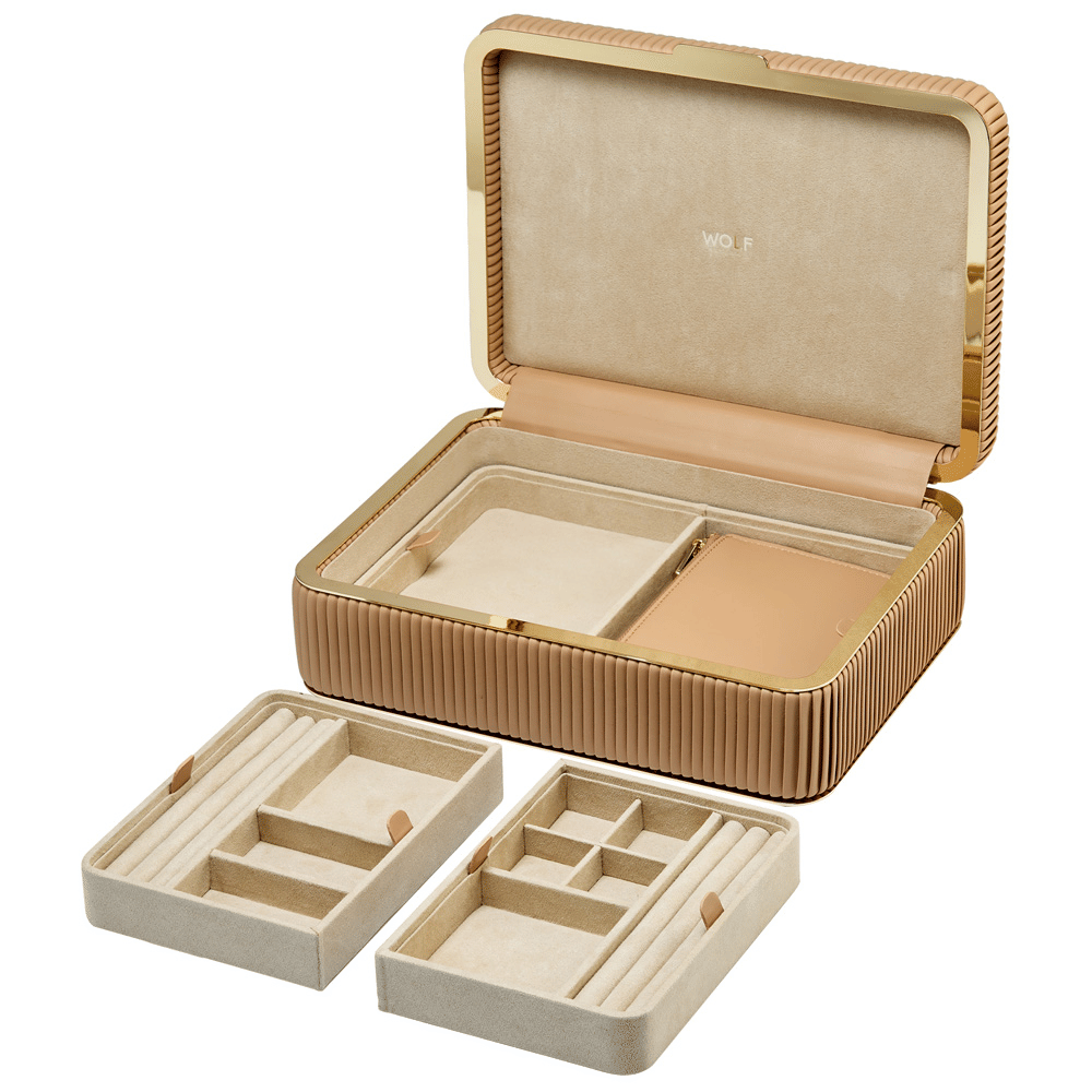 WOLF Bella Medium Jewelry Box in Mocha