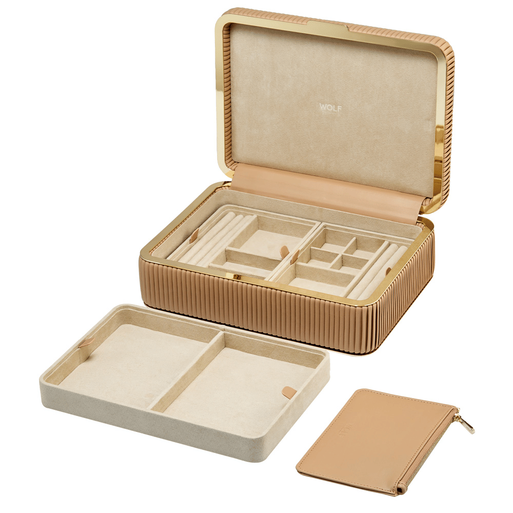 WOLF Bella Medium Jewelry Box in Mocha