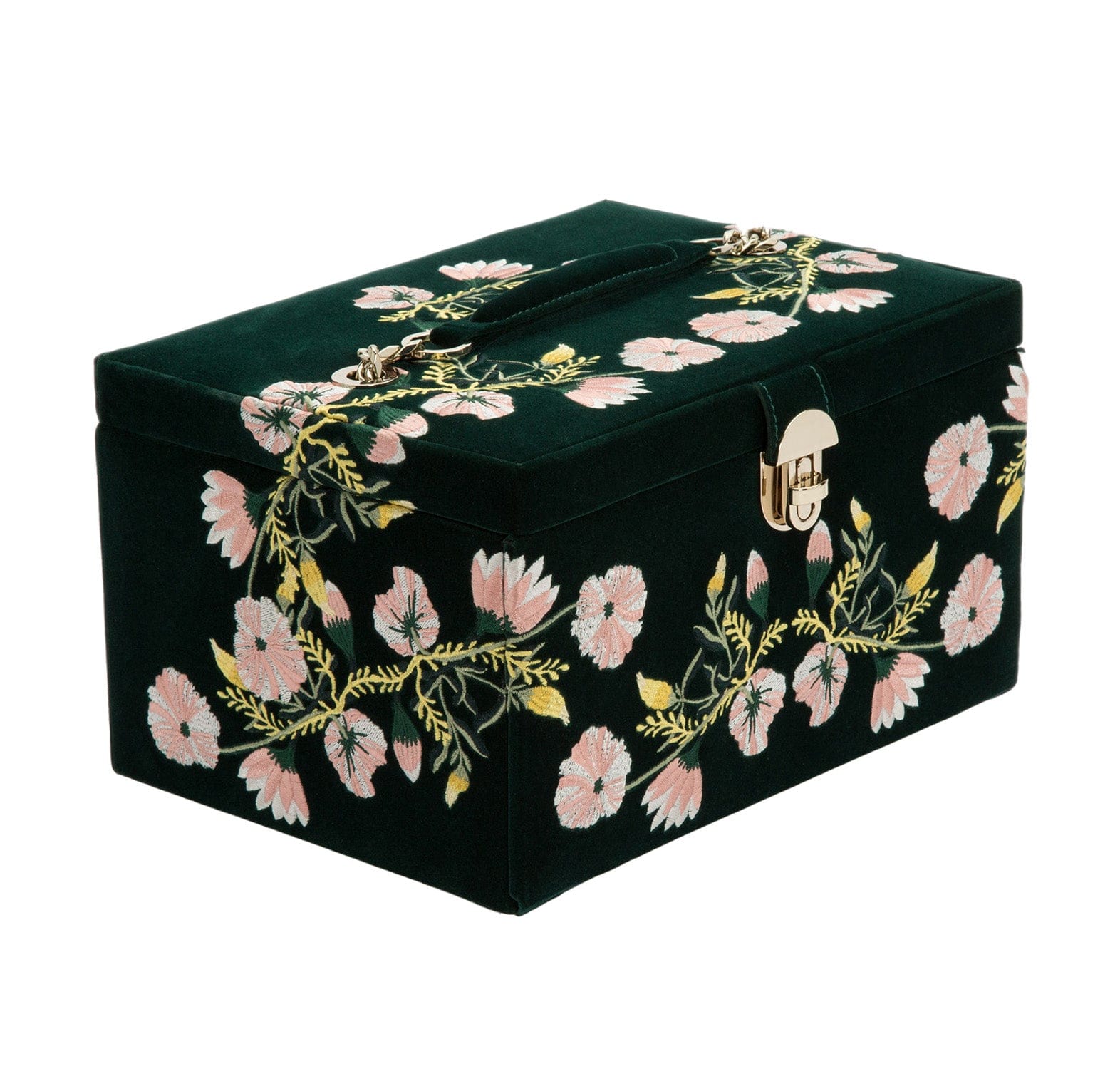 WOLF Zoe Medium Jewelry Box in Forest Green