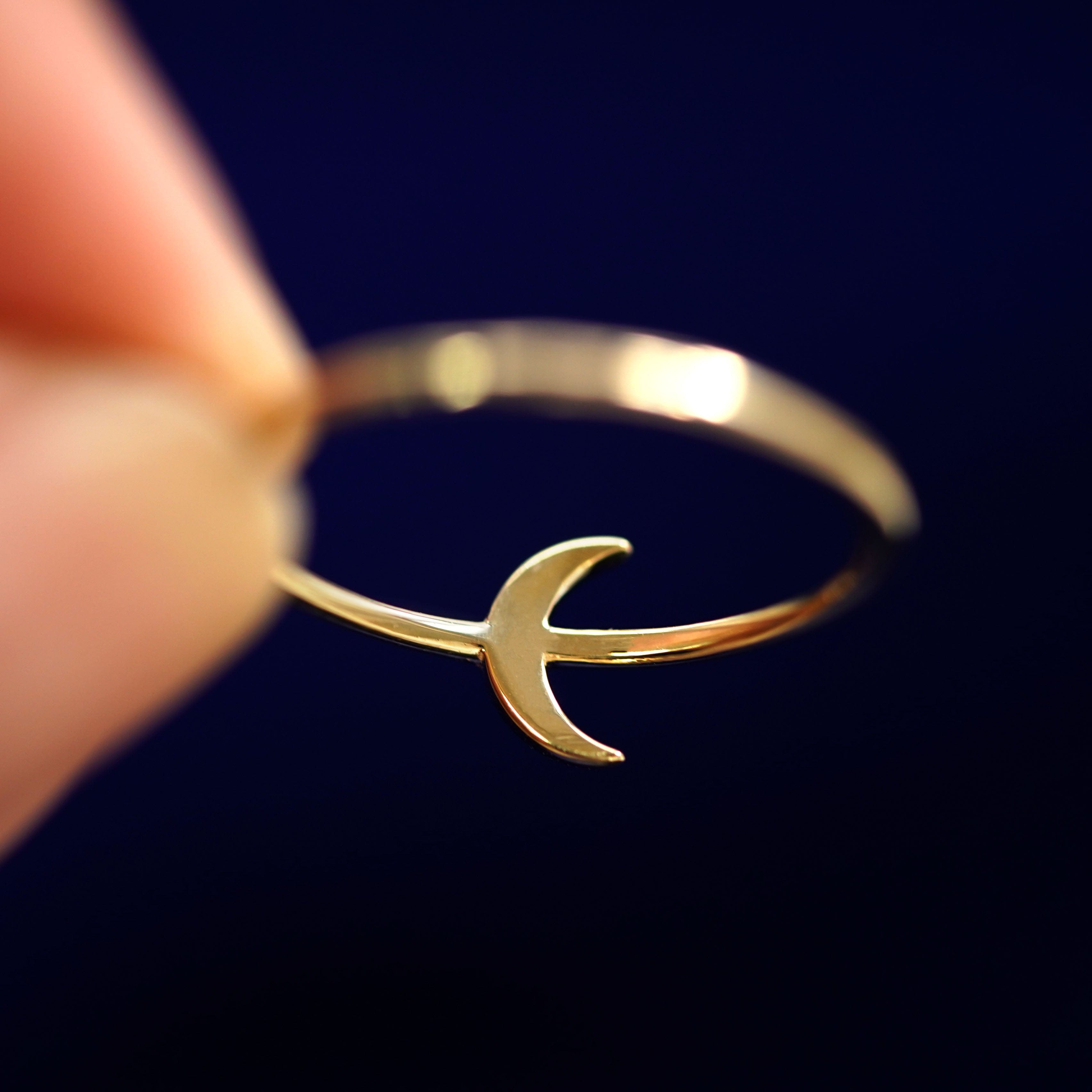 Automic Gold Studio Moon Ring