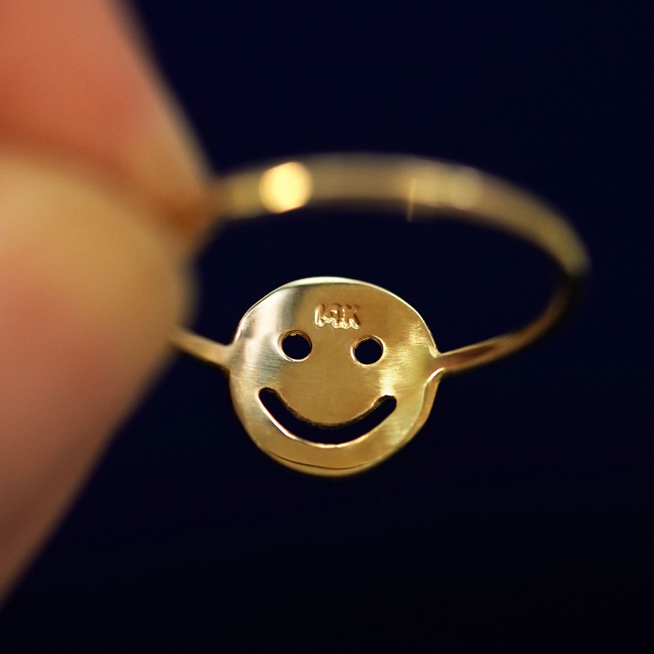 Automic Gold Studio Smiley Face Ring