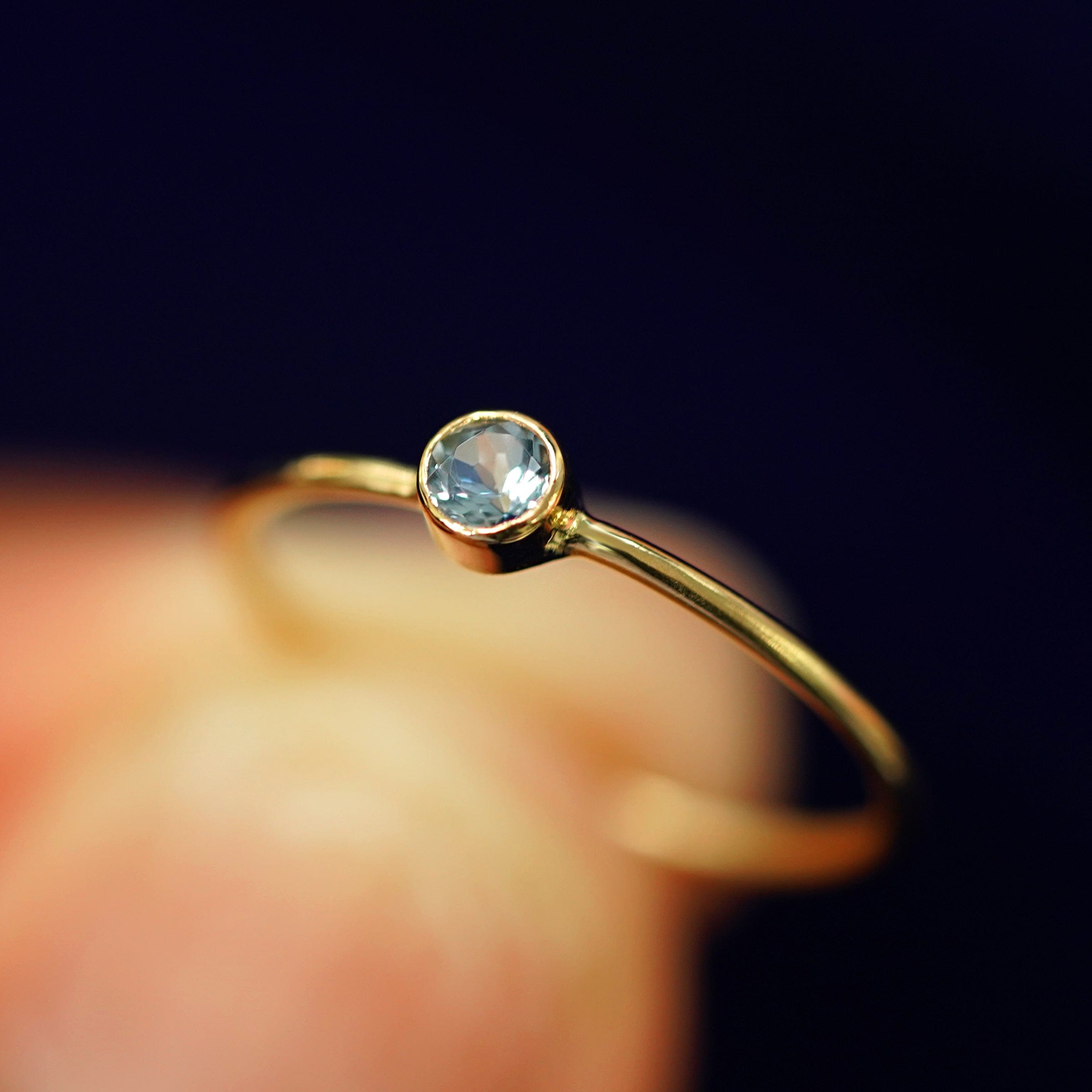 Automic Gold Studio Aquamarine Ring