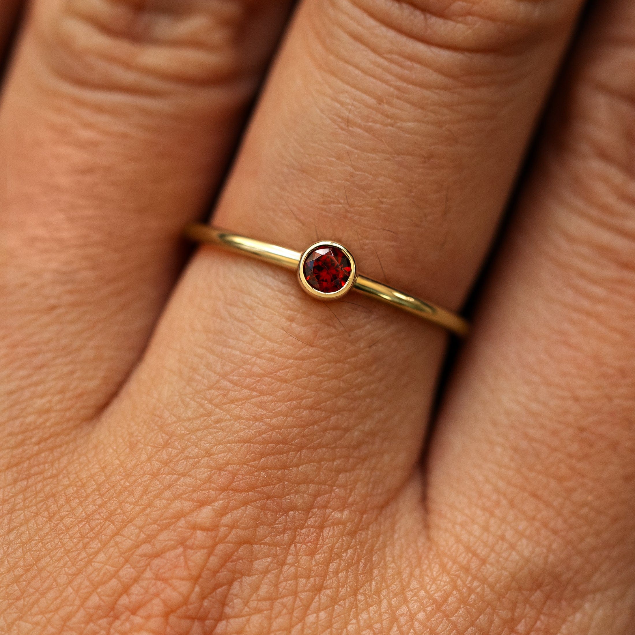 Automic Gold Studio Garnet Ring