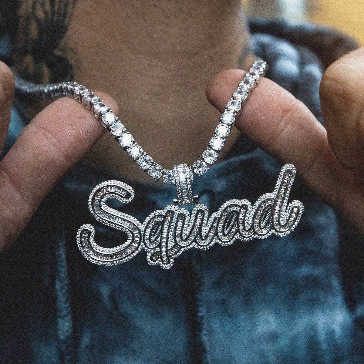 Custom Jewelry Multi - Layer Baguette Font Additional Letters