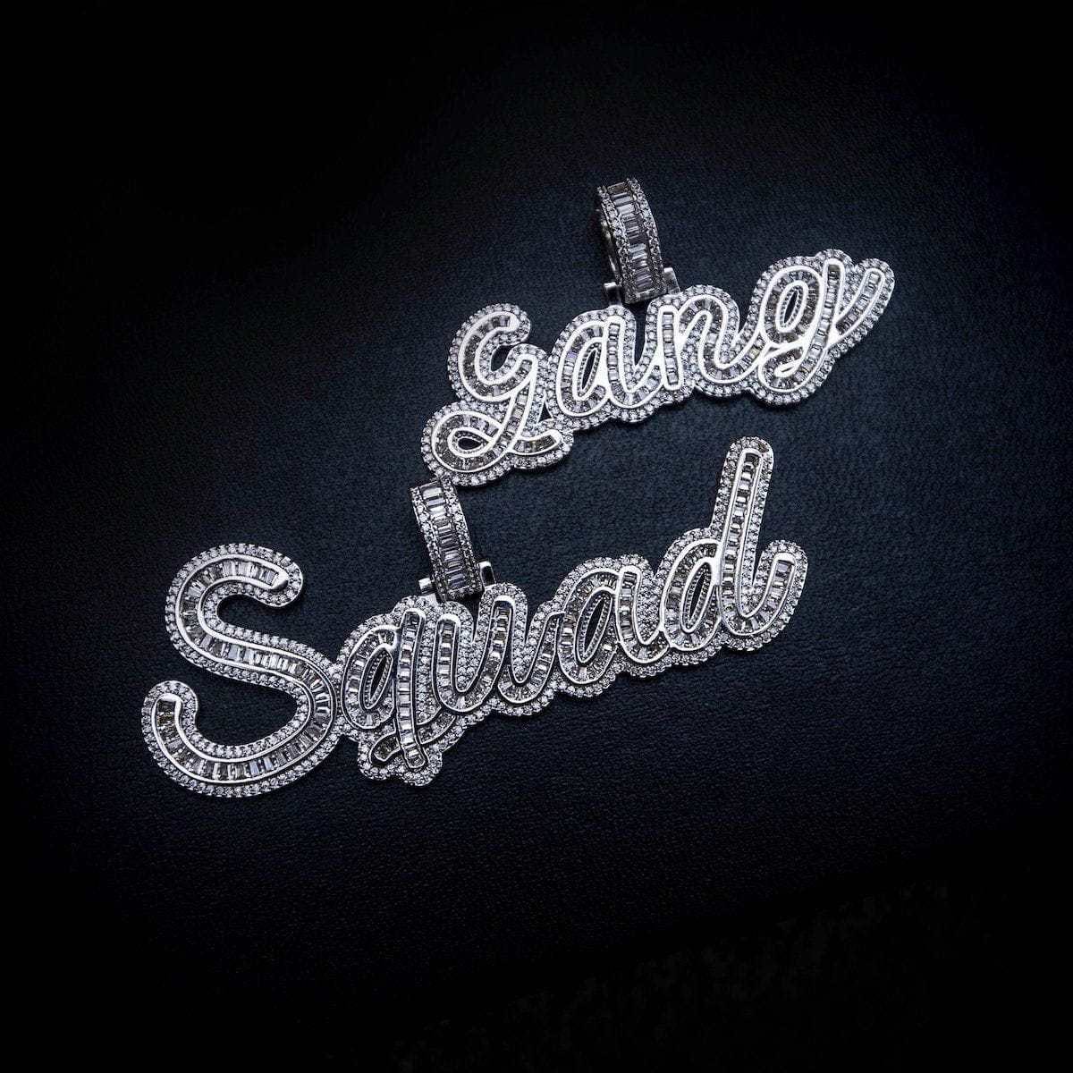 Custom Jewelry Multi - Layer Baguette Font Additional Letters
