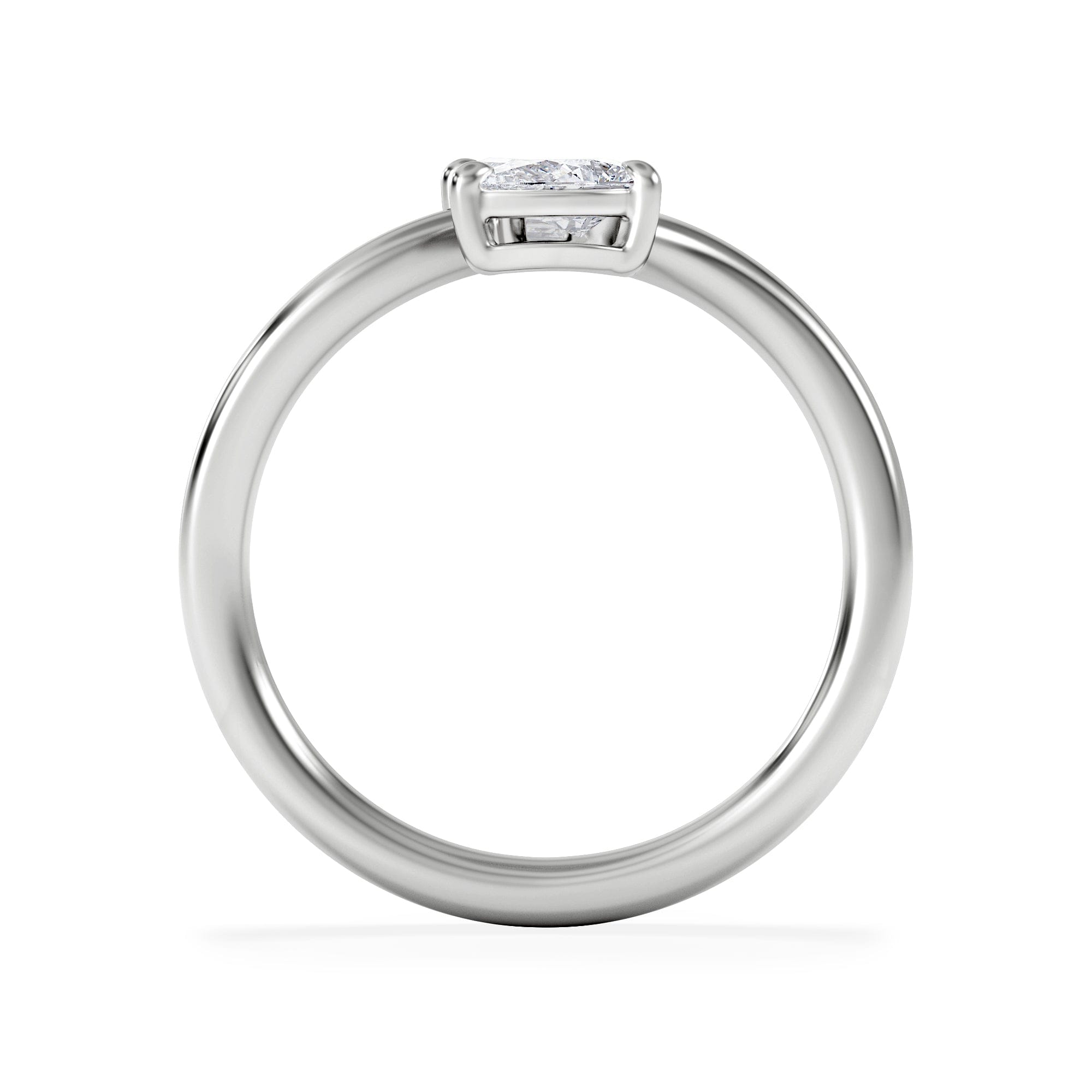 Diamond Toi et Moi Emerald and Pear Cut Lab Diamond Ring 0.50ct F/VS in 925 Silver