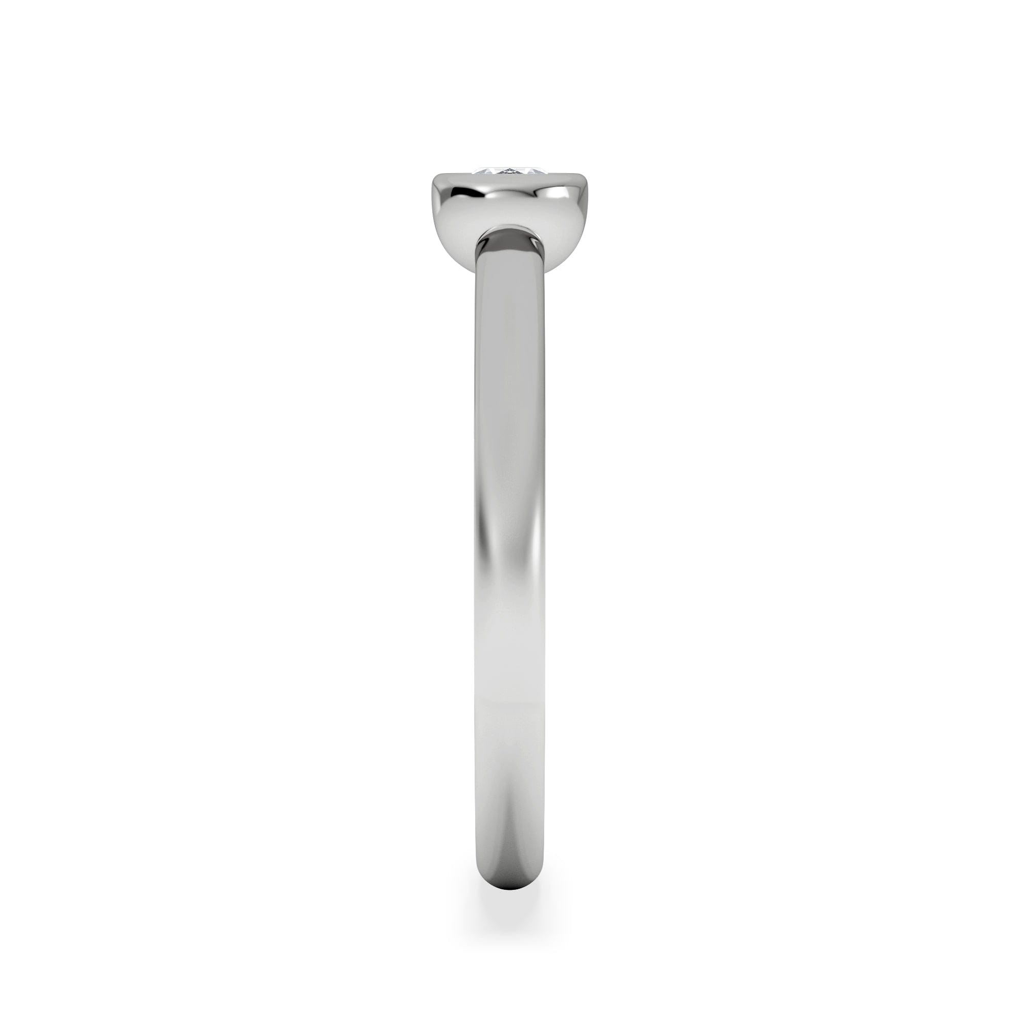 Solitaire Horizon Oval Cut Lab Diamond Solitaire Ring 0.25ct H/SI in 925 Silver