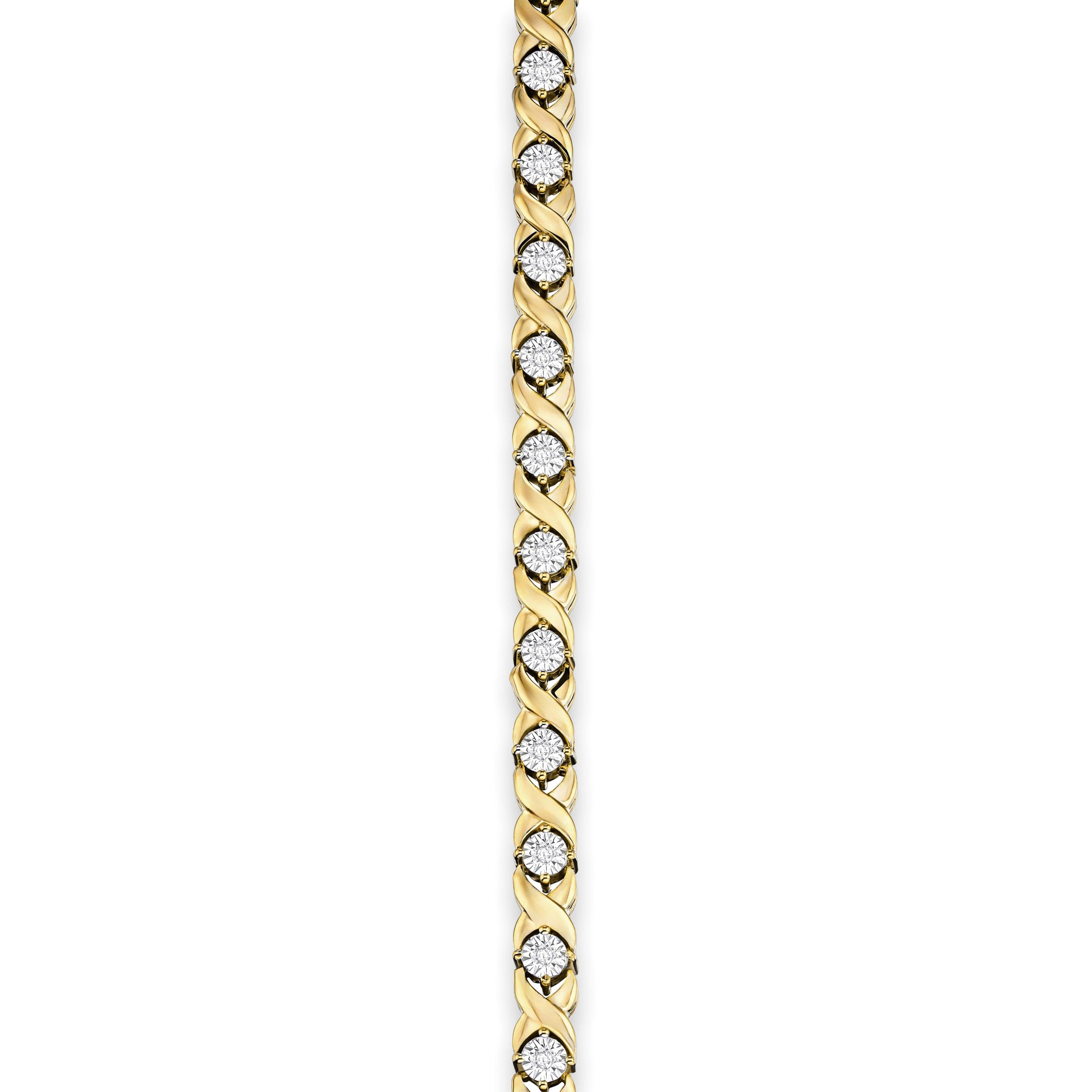 Diamond Kisses Bracelet With 0.05ct Set in 18K Gold Vermeil