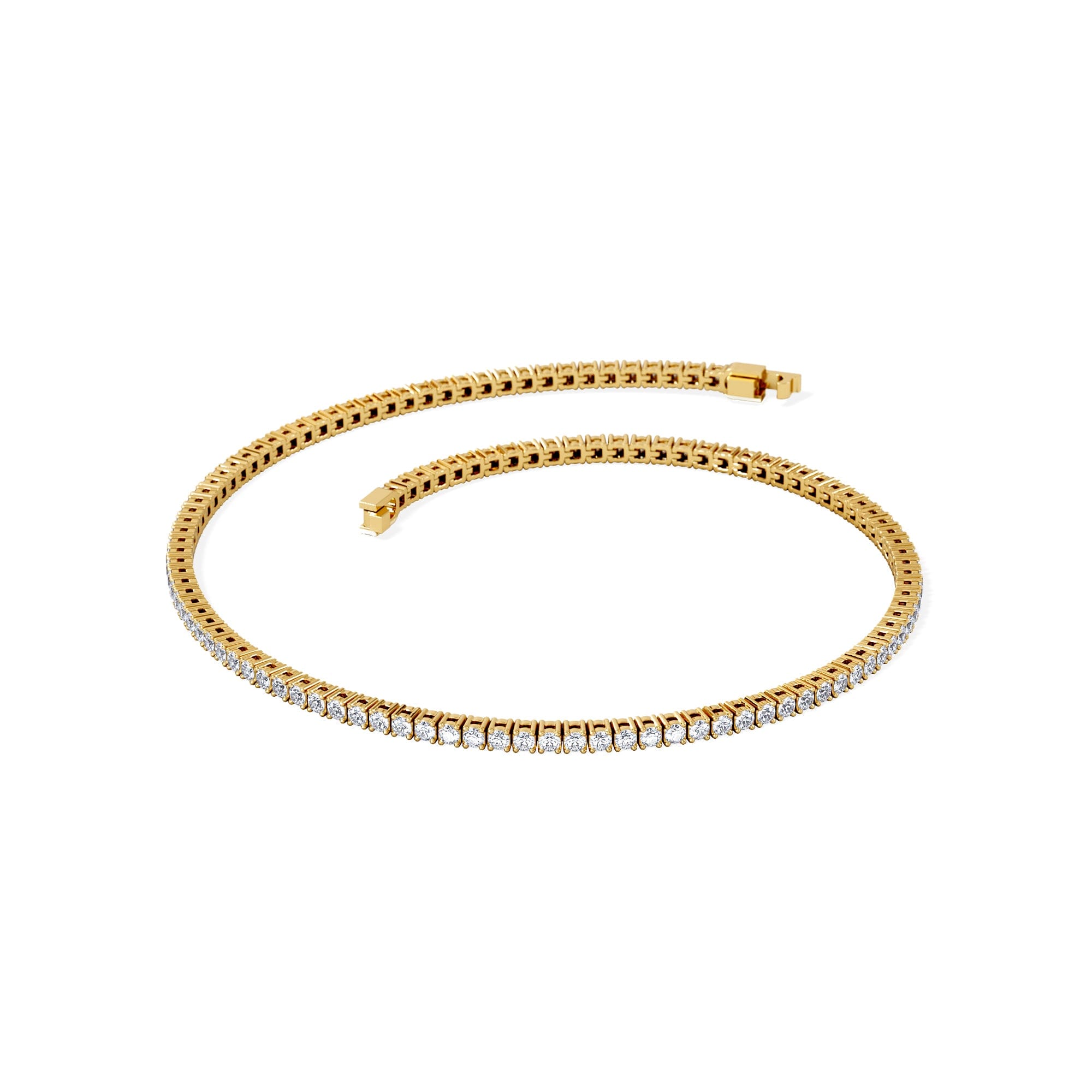 Diamond 1.5ct Lab Diamond Tennis Bracelet Claw Set in 18K Gold Vermeil