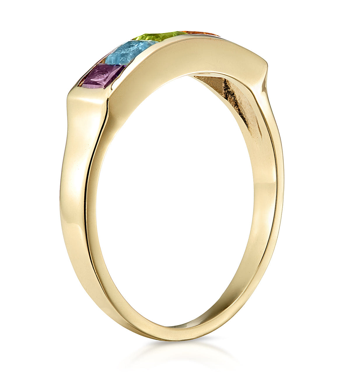 Yellow Multi Gem Stone 9K Yellow Gold Ring