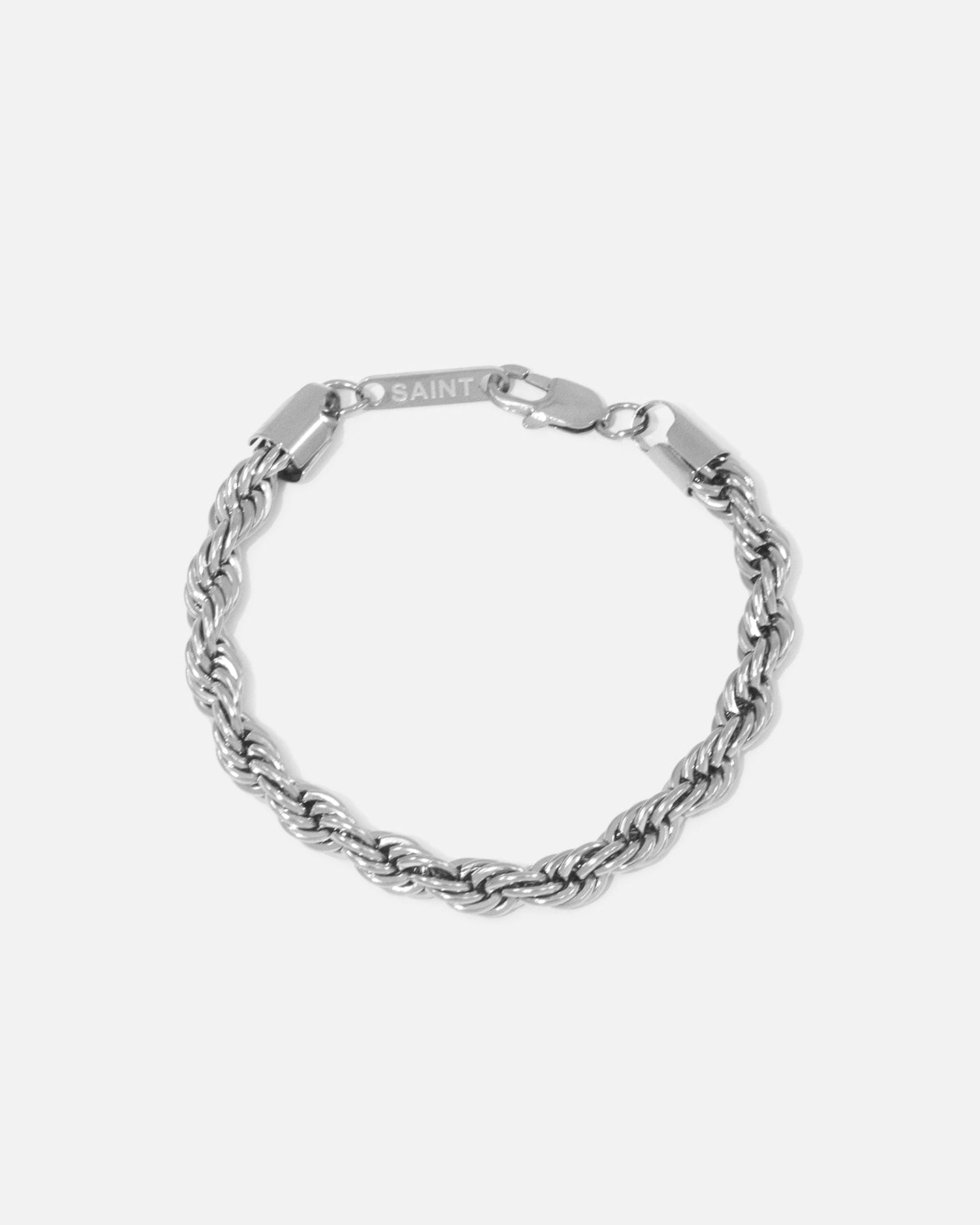 Saint Morta 8 mm Rope Chain Bracelet White Gold