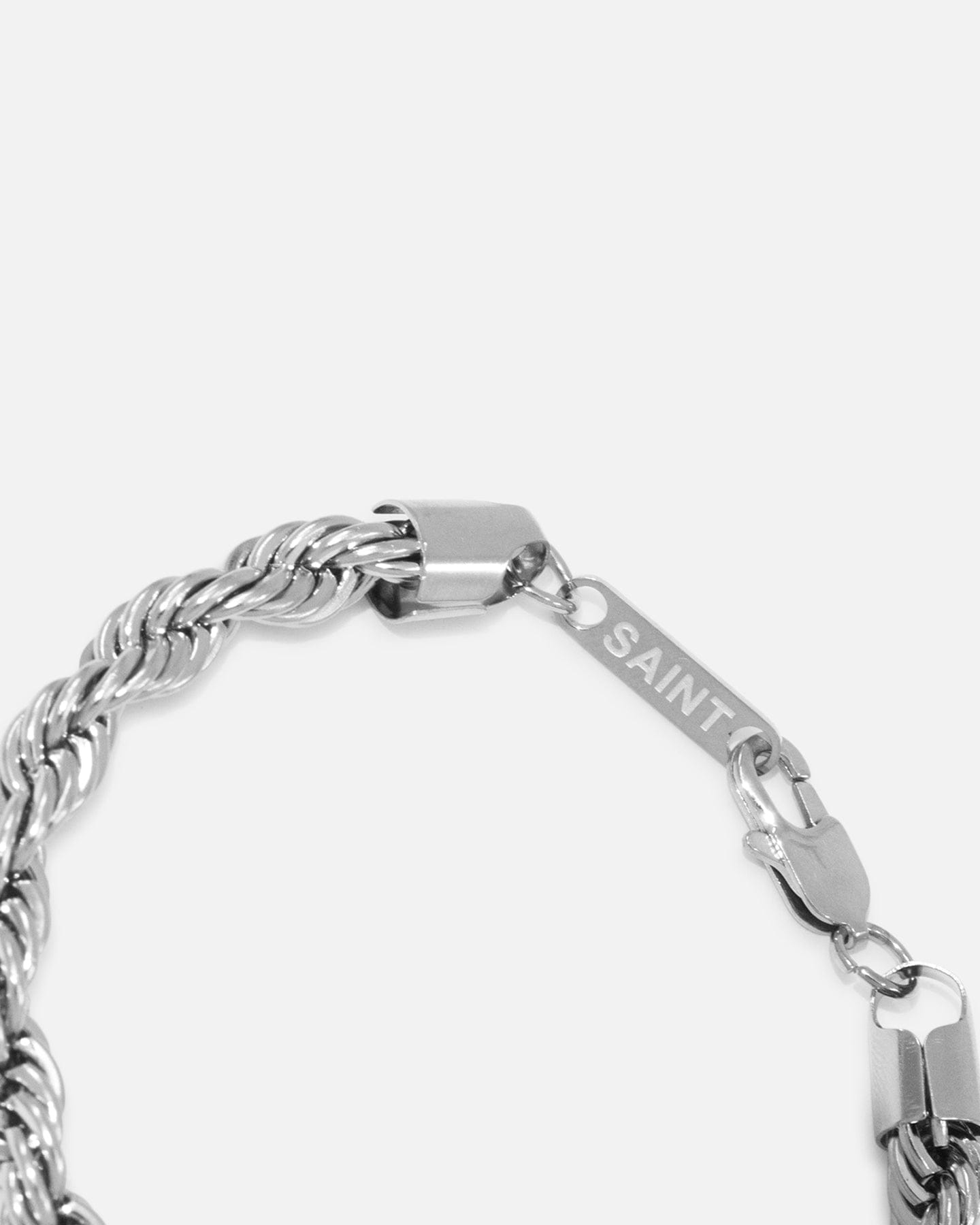 Saint Morta 8 mm Rope Chain Bracelet White Gold