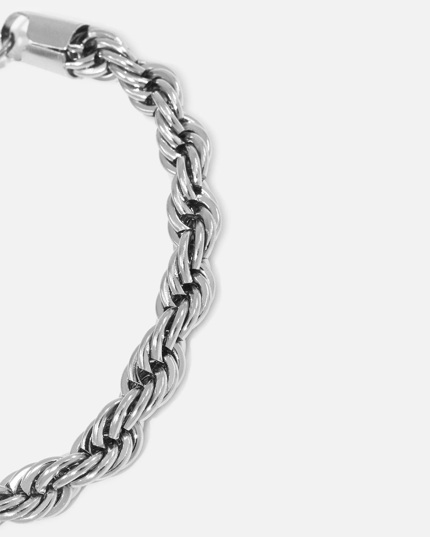 Saint Morta 8 mm Rope Chain Bracelet White Gold