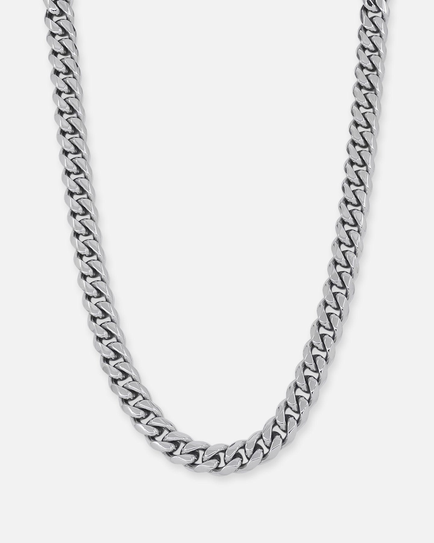 Saint Morta 10 mm Cuban Chain White Gold