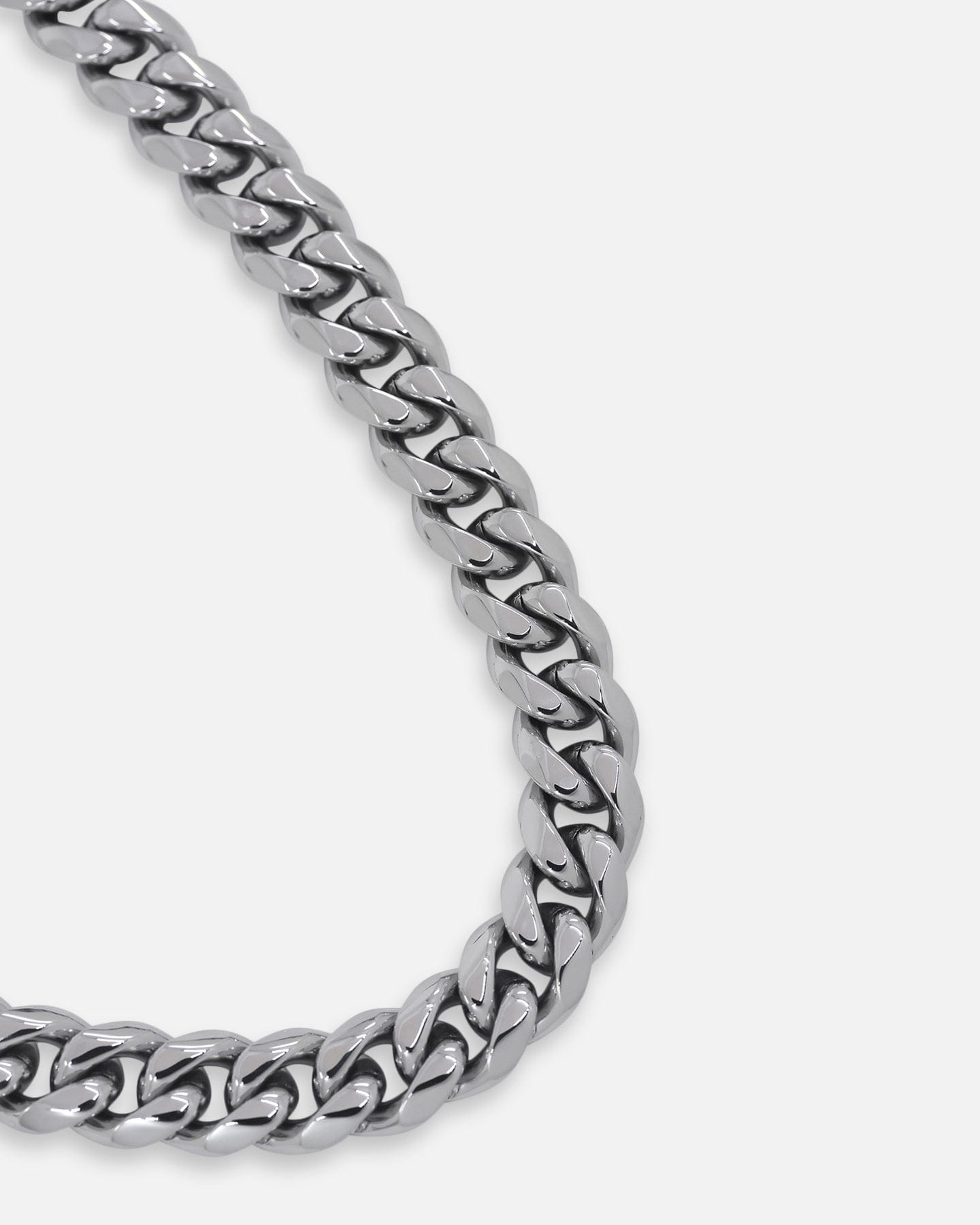 Saint Morta 10 mm Cuban Chain White Gold