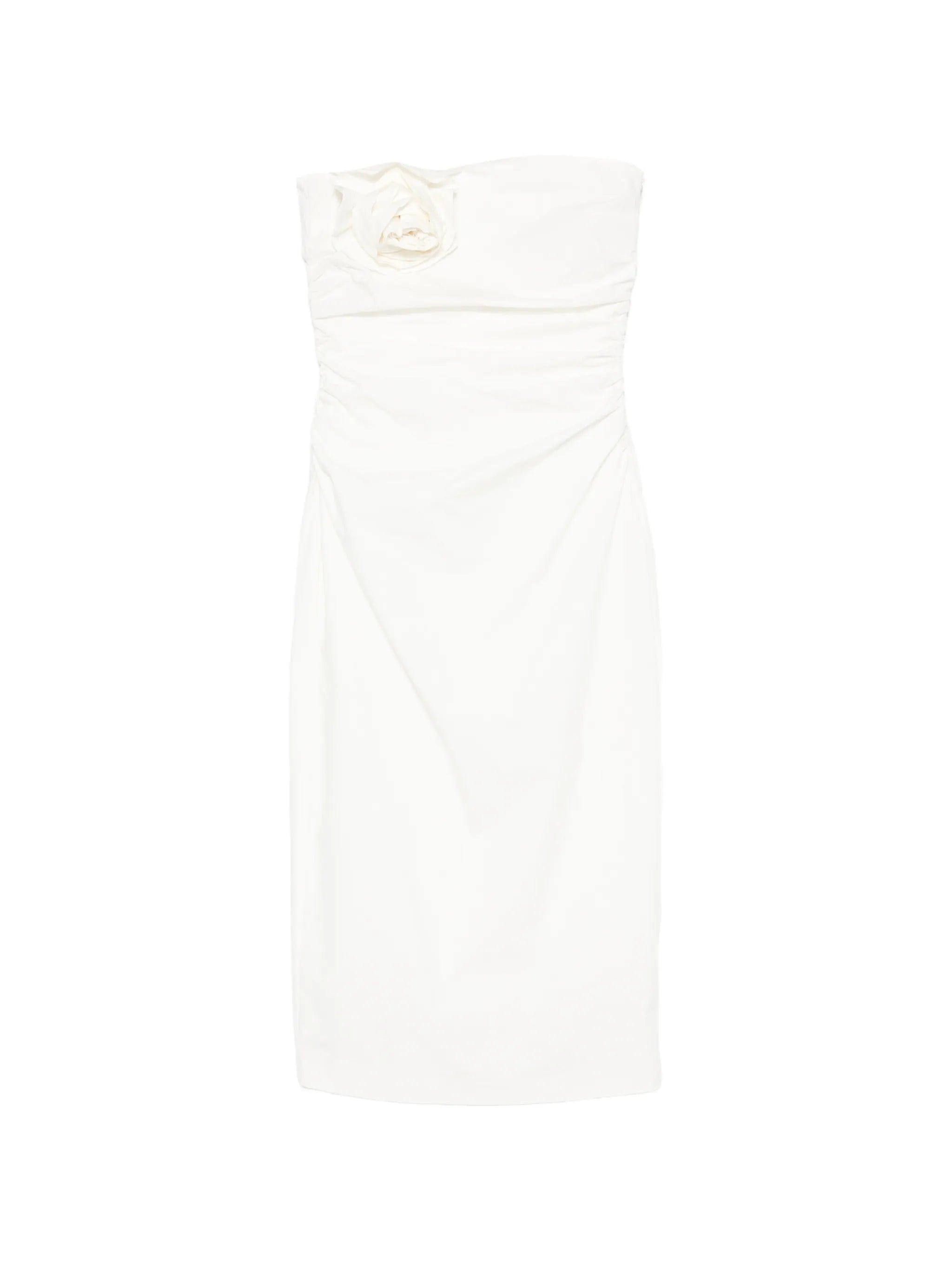 Bernadette Vera flower - brooch strapless midi dress