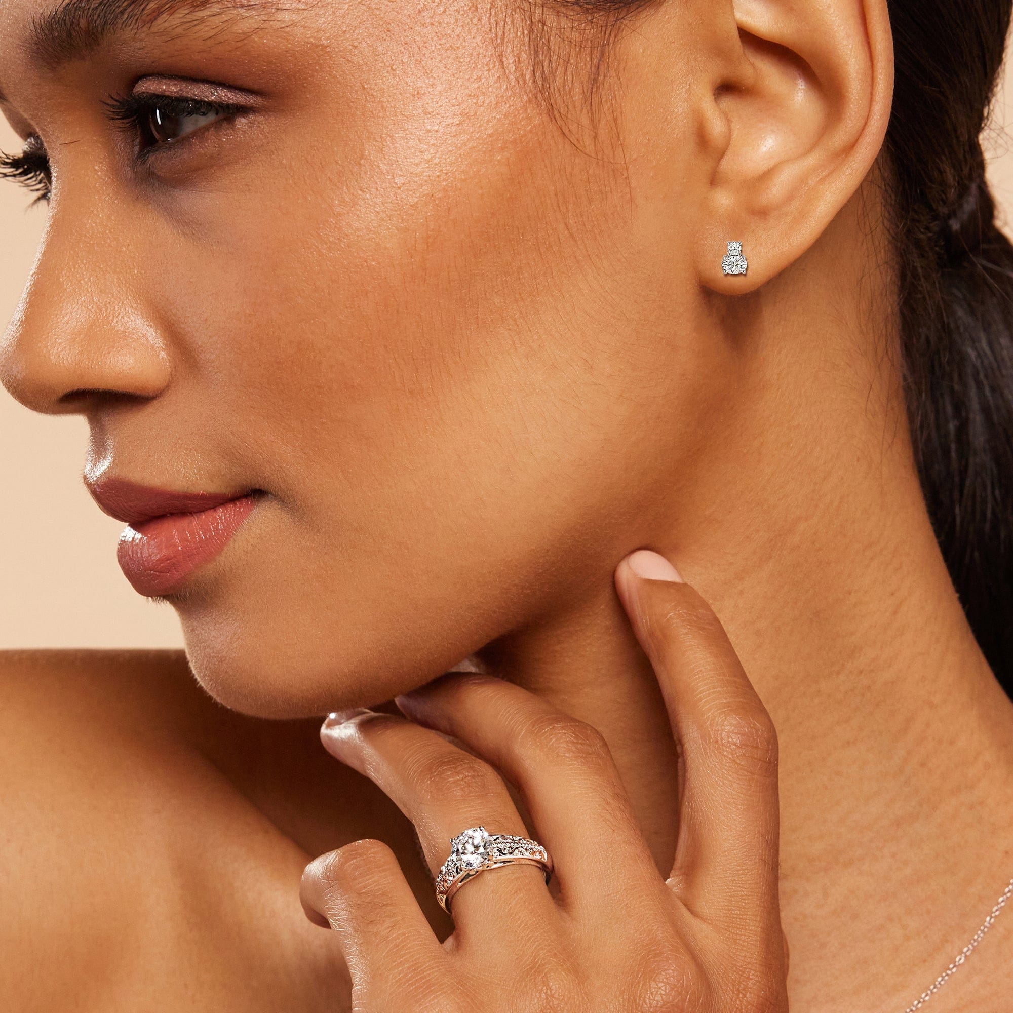 With Clarity Duet Oval Earrings