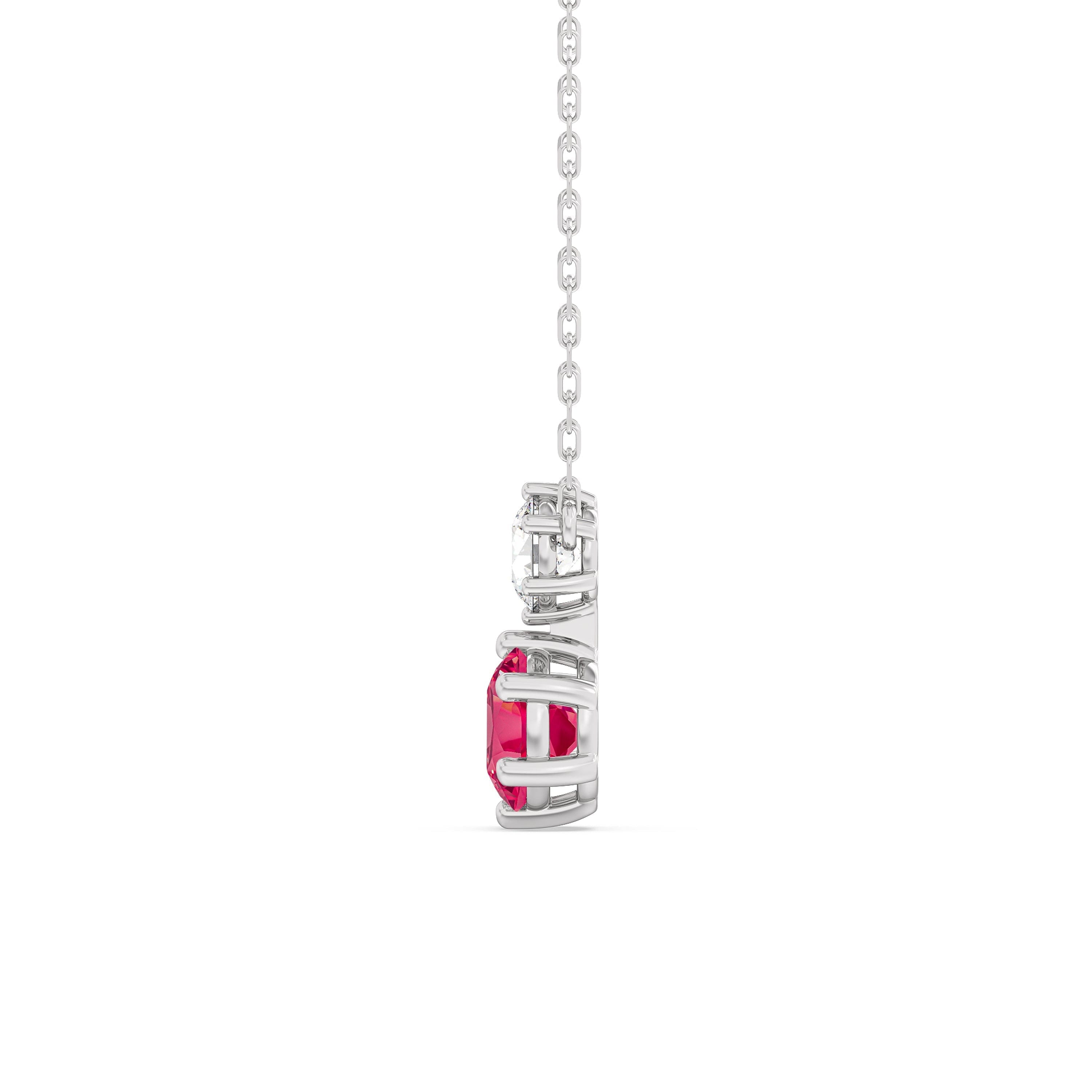 Diamond Ruby and Diamond Duo Necklace