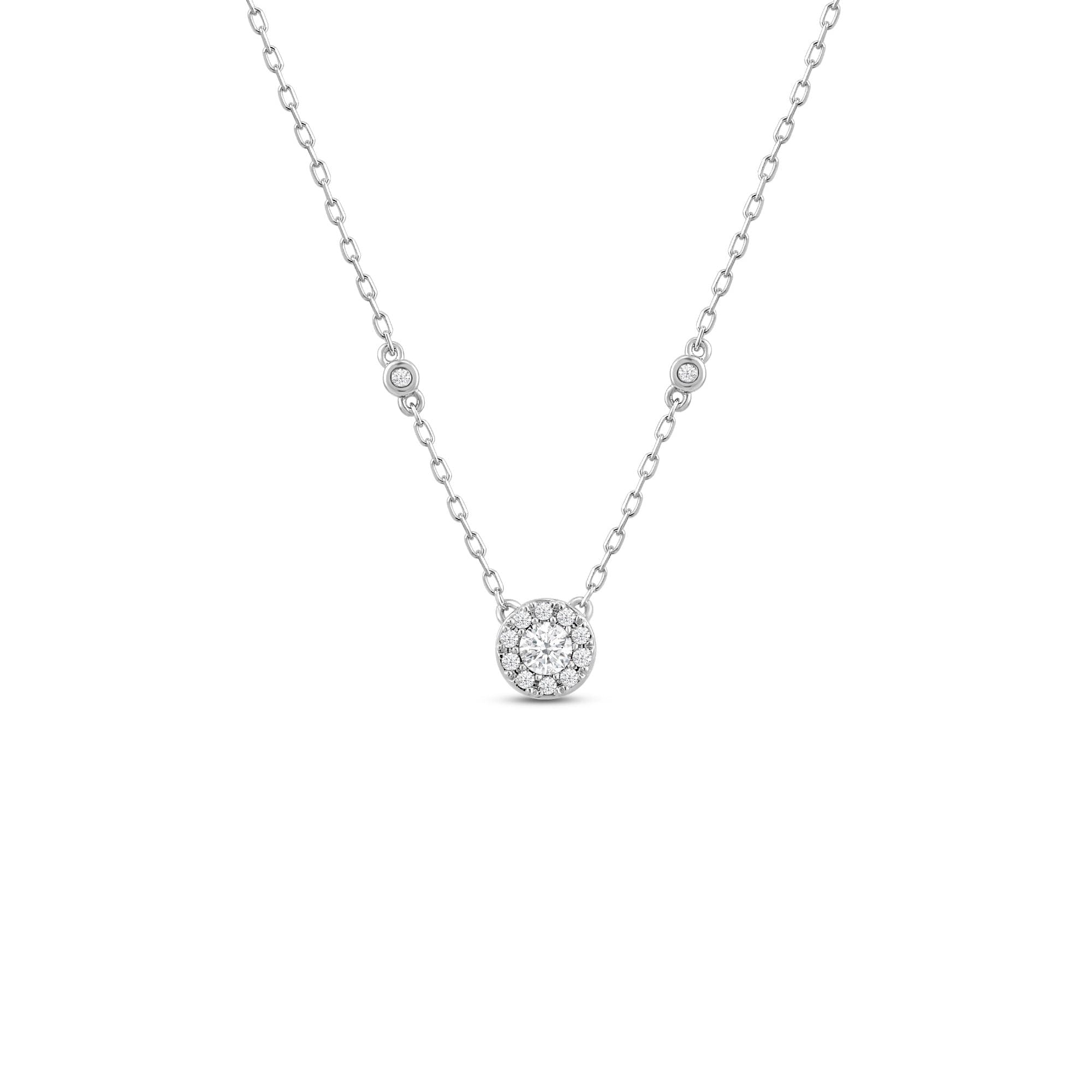 Diamond Composite Diamond Station Fashion Necklace