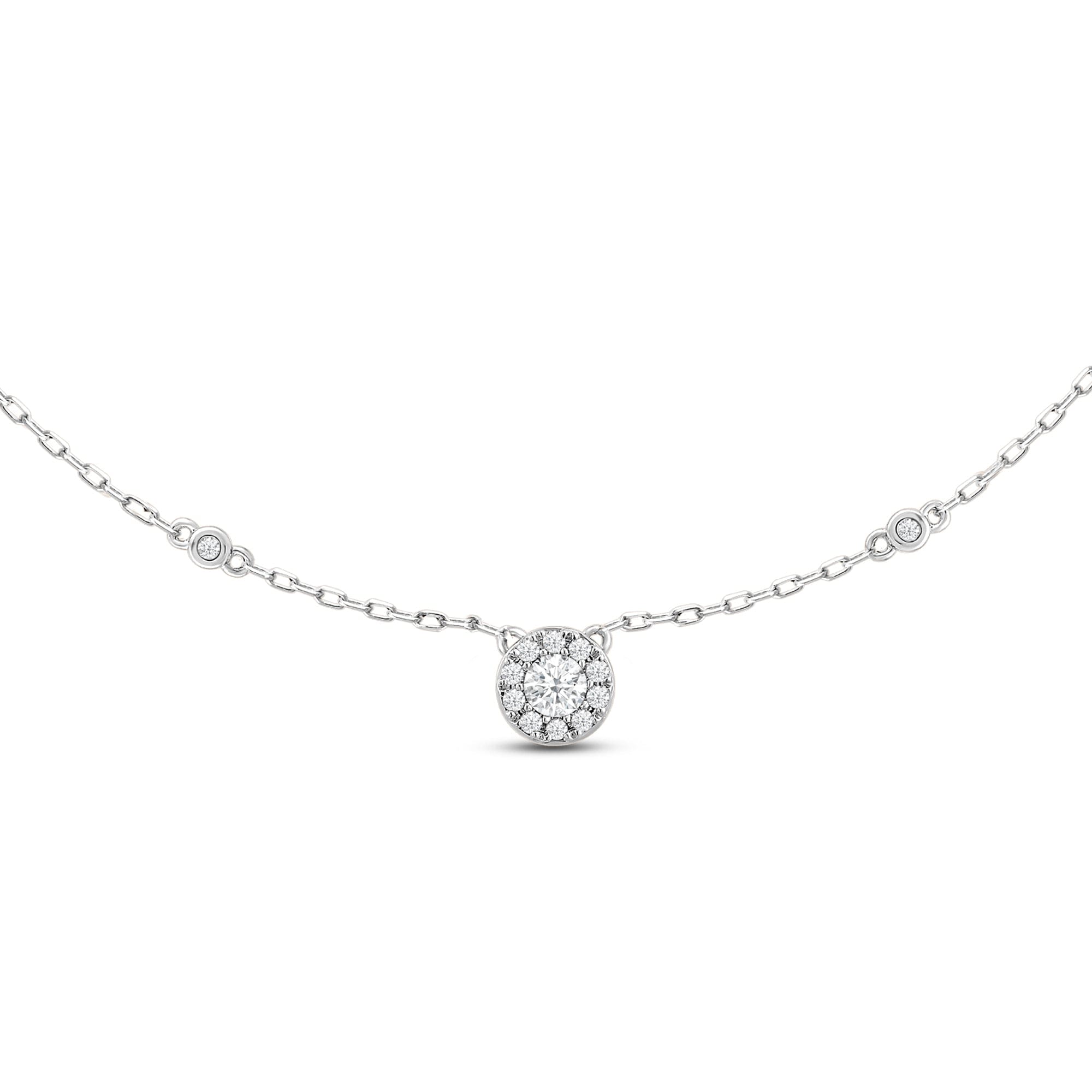 Diamond Composite Diamond Station Fashion Necklace