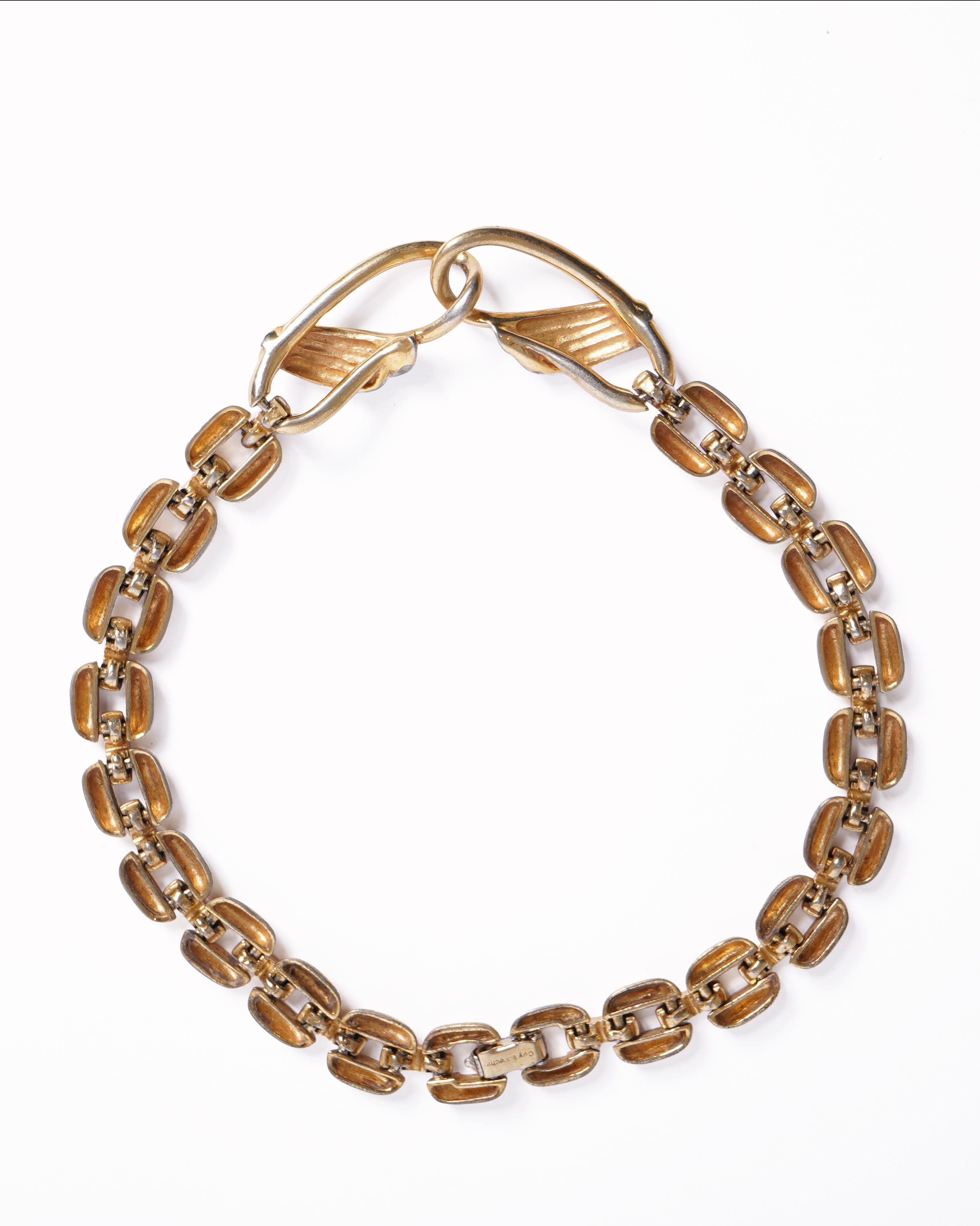 Guy Laroche Vintage Guy Laroche Two - Tone Gold/Silver Plated Chain Link Necklace