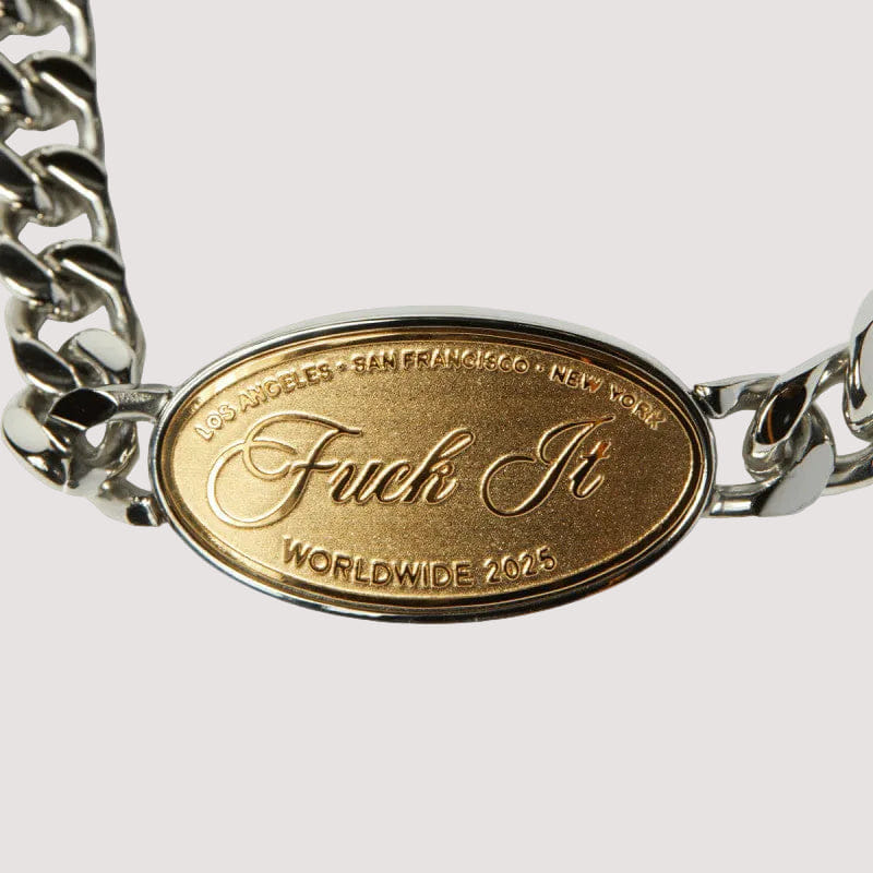 Huf Fuck It Bracelet Silver