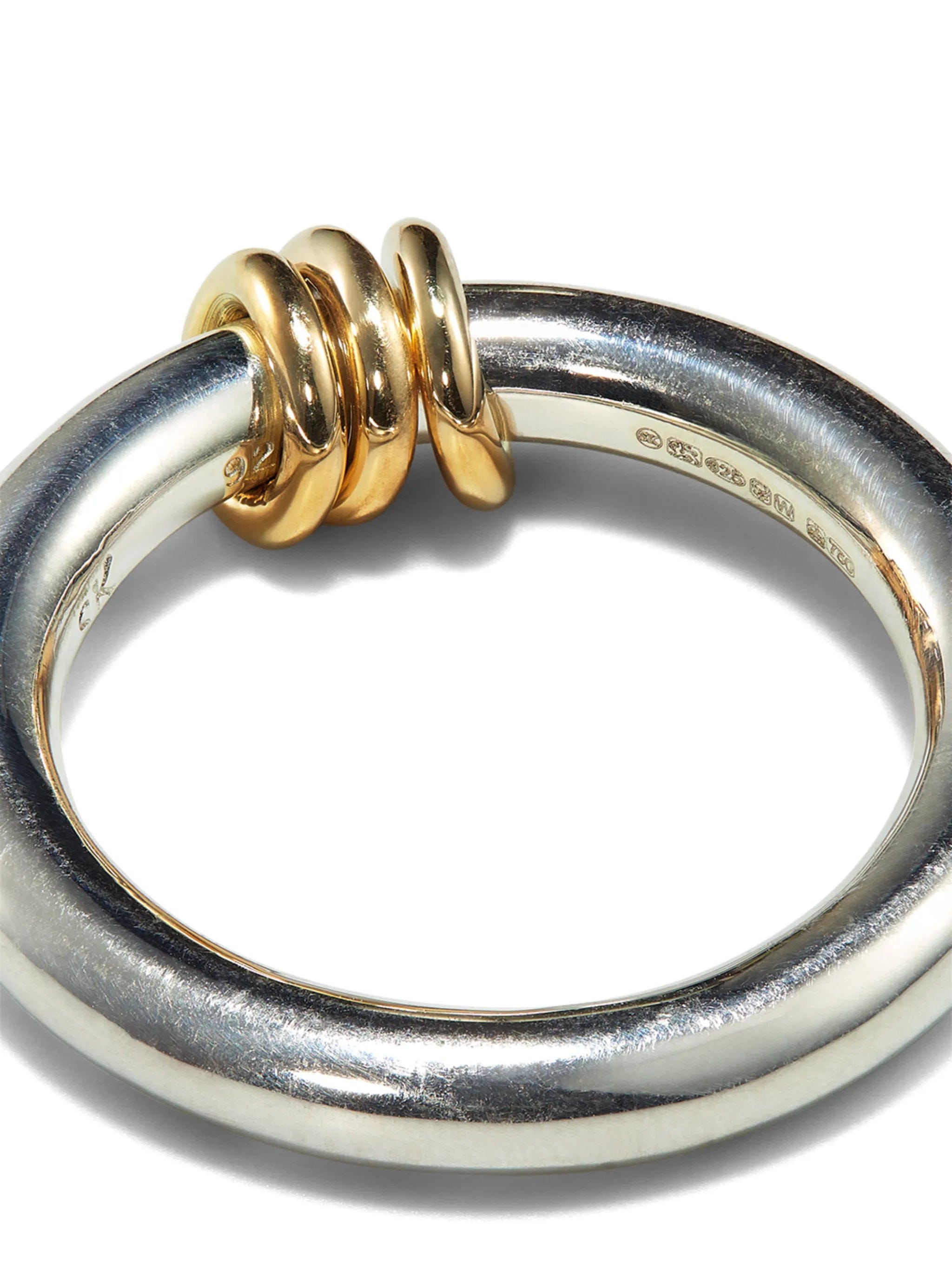 Spinelli Kilcollin 18kt yellow gold and sterling silver Kane linked ring