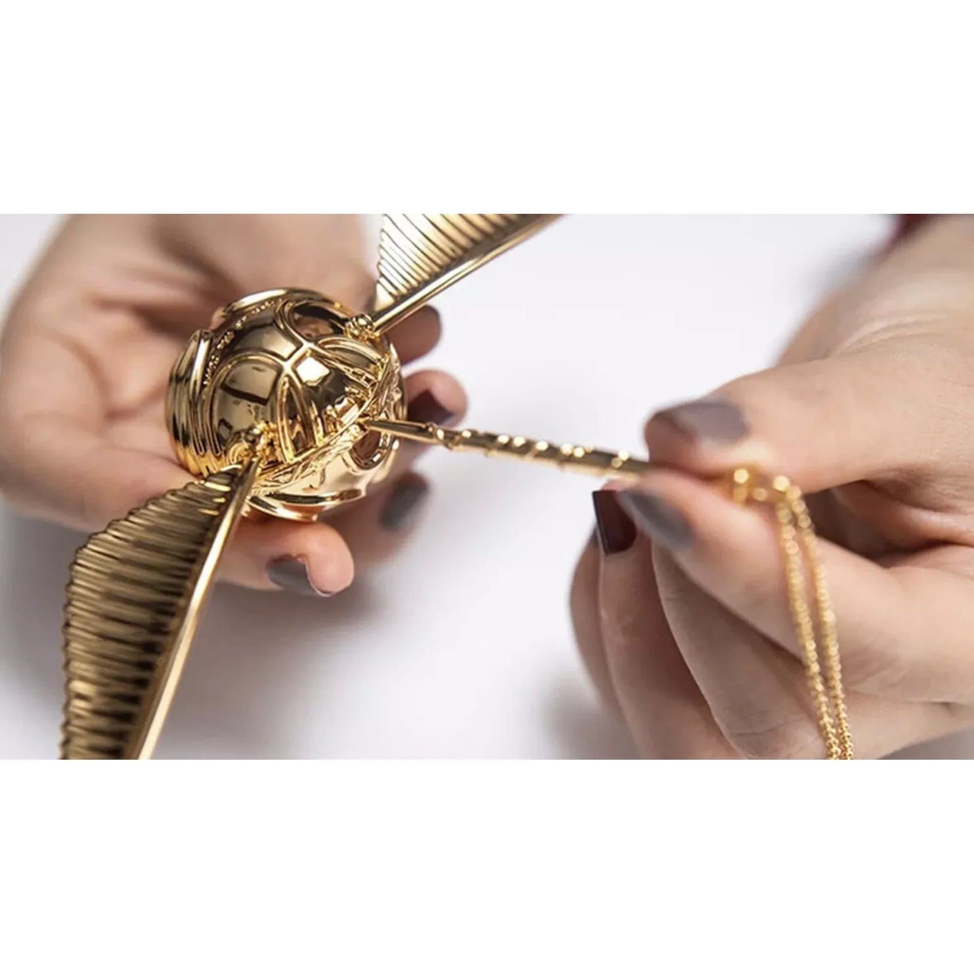 RING Golden Snitch Wings Jewelry Ring Box – Brass Wedding Proposal Box, 1.5" Square Gift Case