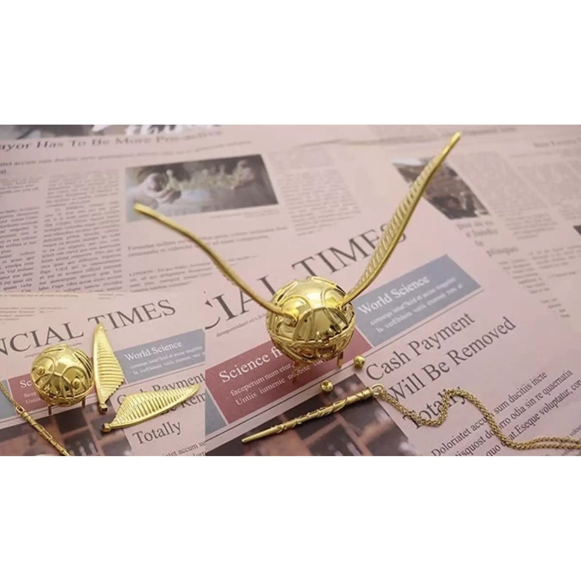 RING Golden Snitch Wings Jewelry Ring Box – Brass Wedding Proposal Box, 1.5" Square Gift Case