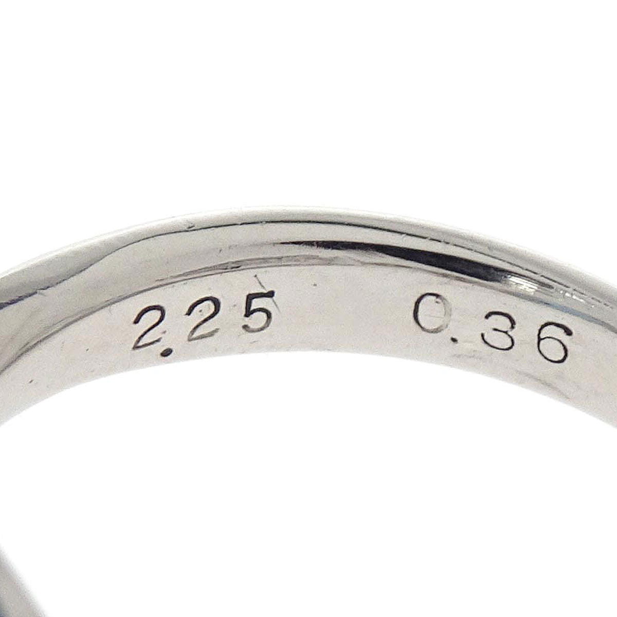 Other Brand Ring Pt900 Blue Topaz Diamond Silver #45