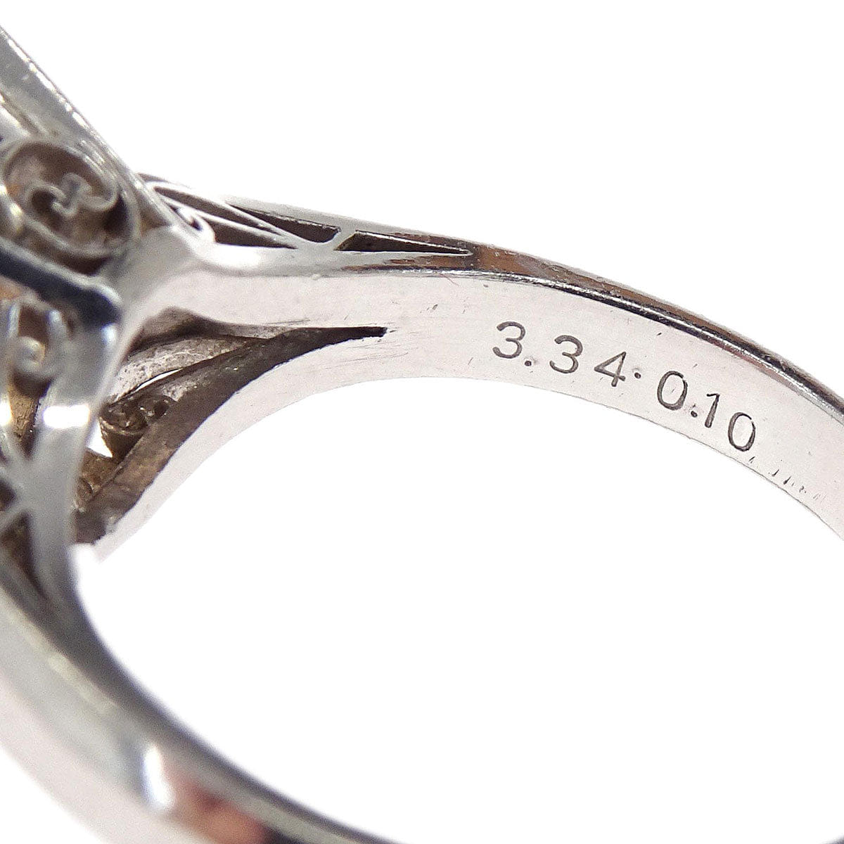 Other Brand Ring Pt900 Imperial Topaz Diamond #51 Jewelry