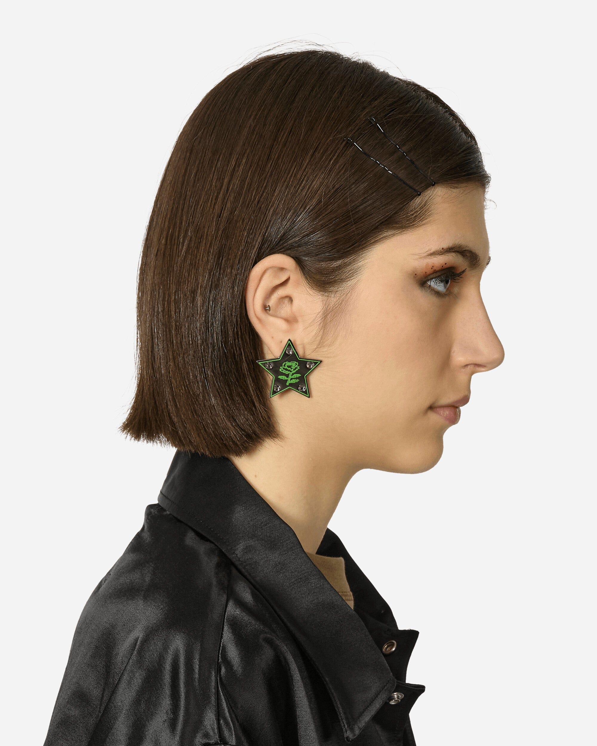 Safsafu Super Star Earrings Silver / Green
