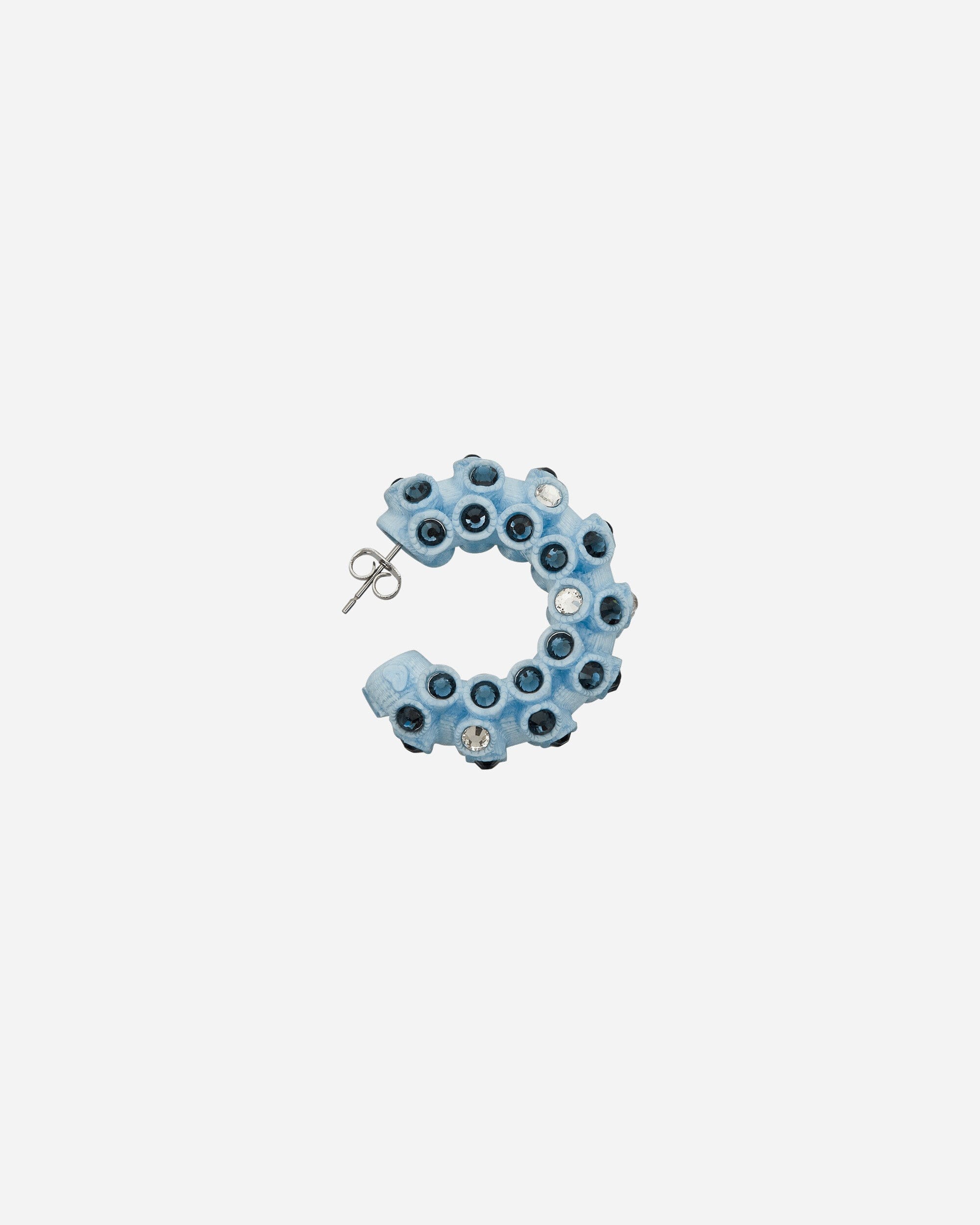 Roussey Lit Hoop Earrings Light Blue