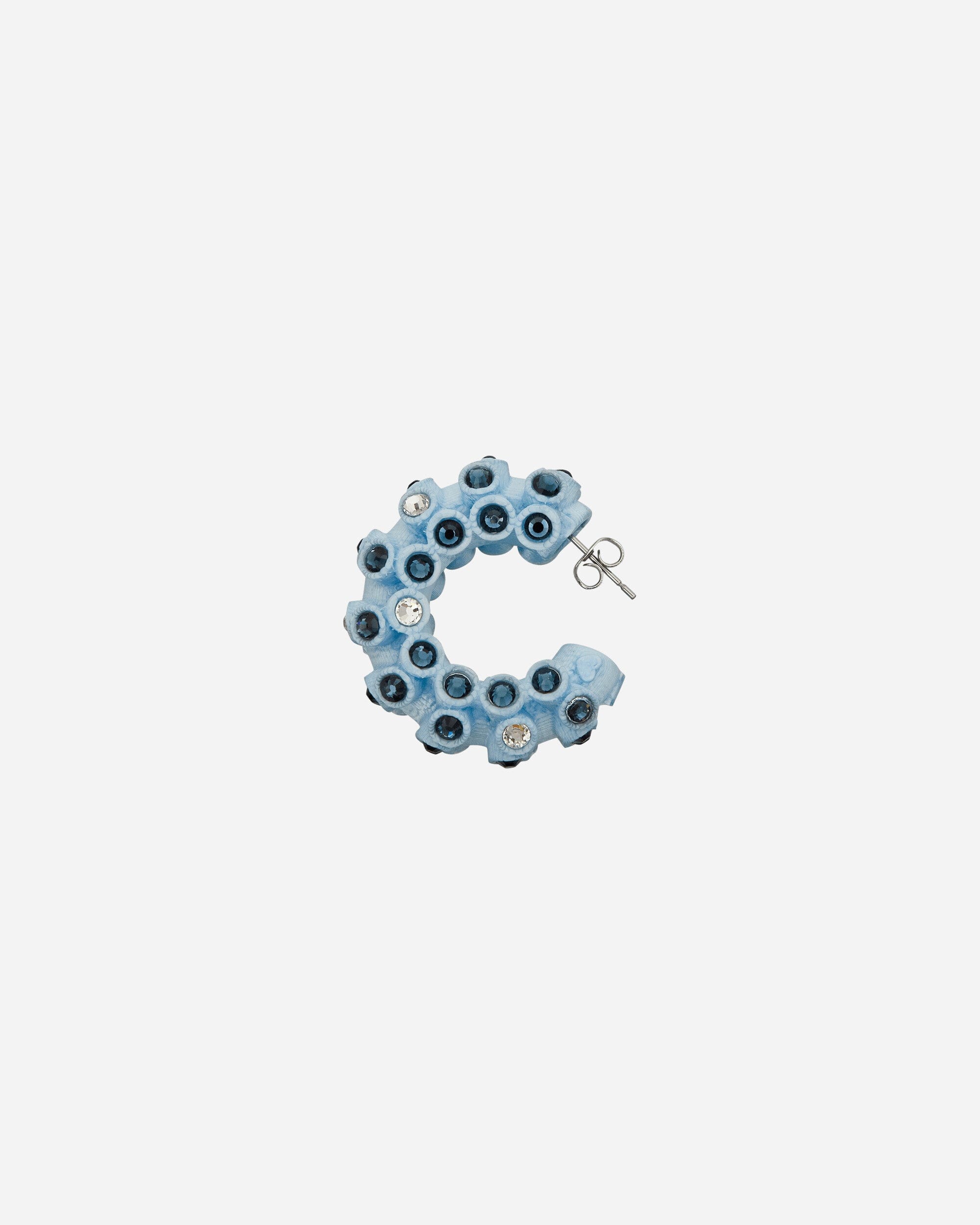 Roussey Lit Hoop Earrings Light Blue