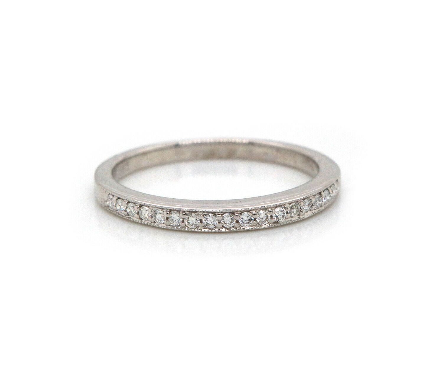 Diamond New 0.15ctw Diamond Milgrain Wedding Band Ring in 14K