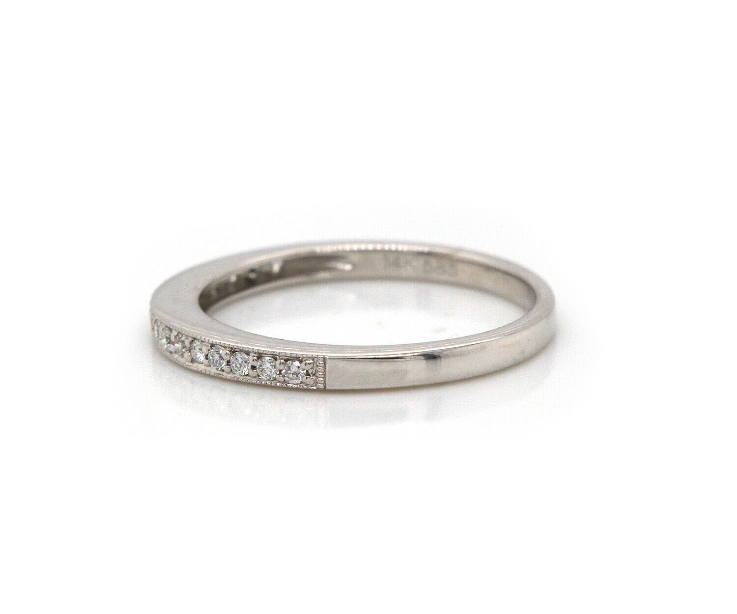 Diamond New 0.15ctw Diamond Milgrain Wedding Band Ring in 14K
