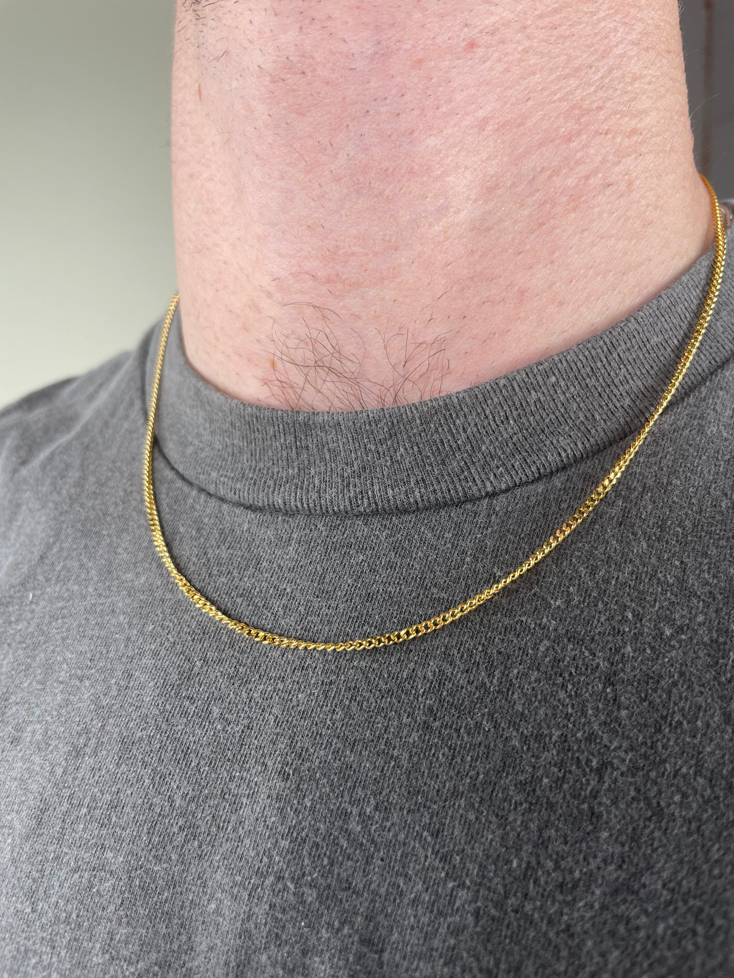 UN:IK Jewellery Minimal Curb Chain 2 mm - Gold / Silver