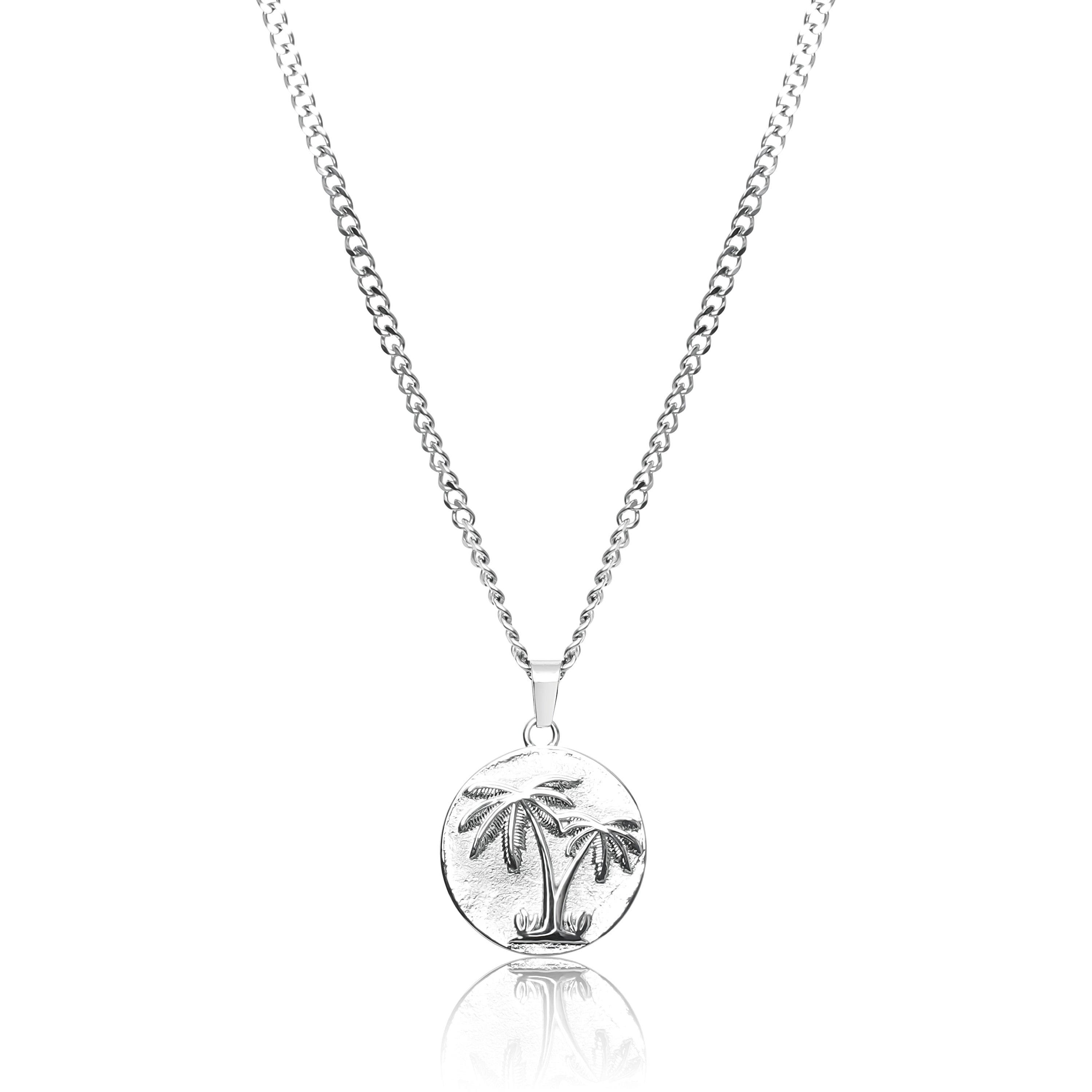 UN:IK Jewellery Palms Pendant Necklace - Silver / Gold