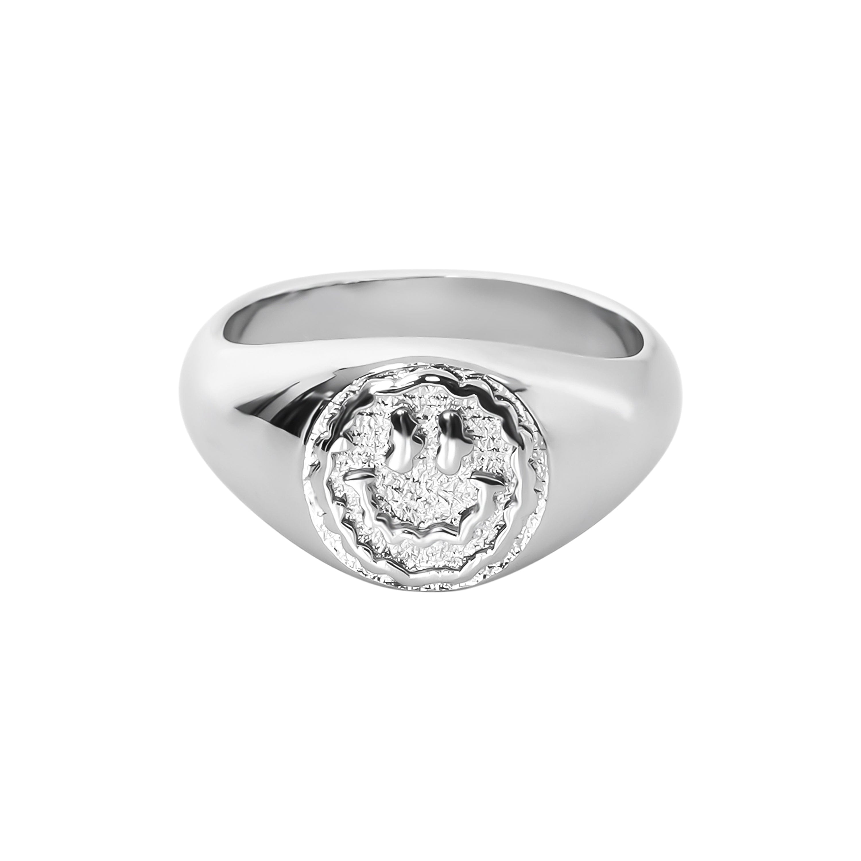 UN:IK Jewellery Trippy Signet Ring - Silver